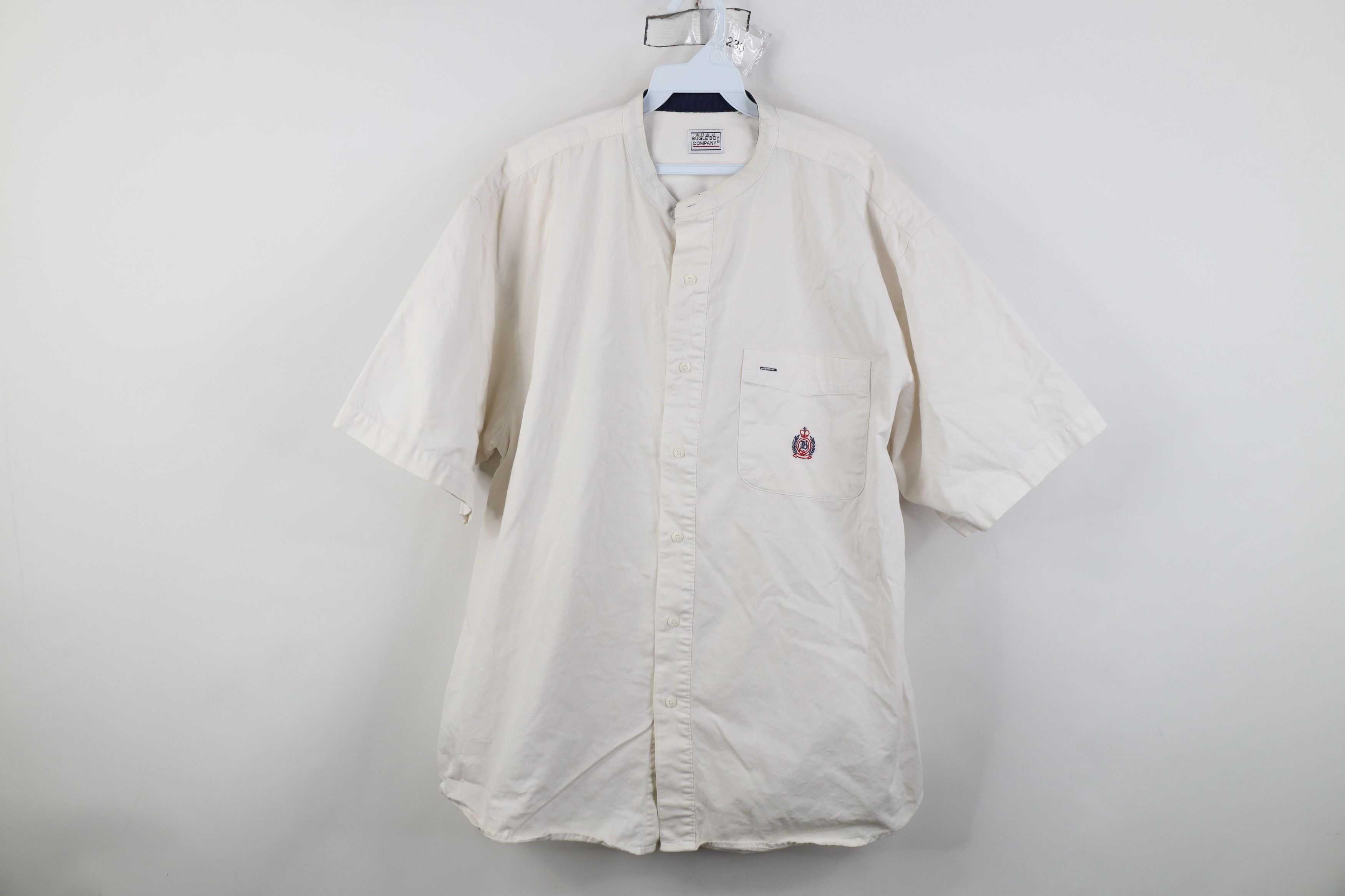 Vintage Vintage 90s Streetwear Short Sleeve Button Shirt White Size US XL / EU 56 / 4 - 1 Thumbnail