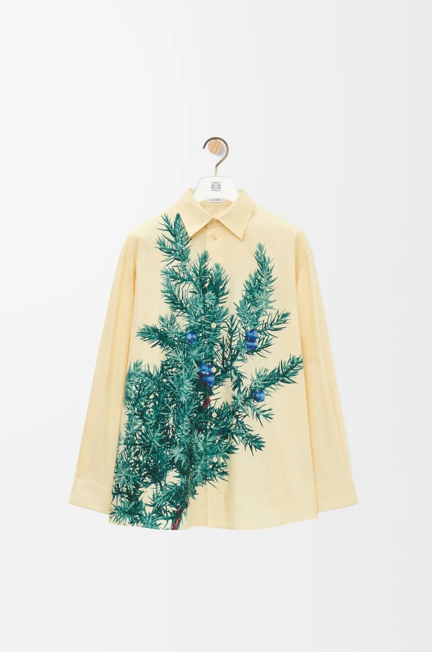 Loewe o1loc1c0525 Shirt In Cotton And Silk in Yellow/Green Size XL / US 12-14 / IT 48-50 - 1 Thumbnail
