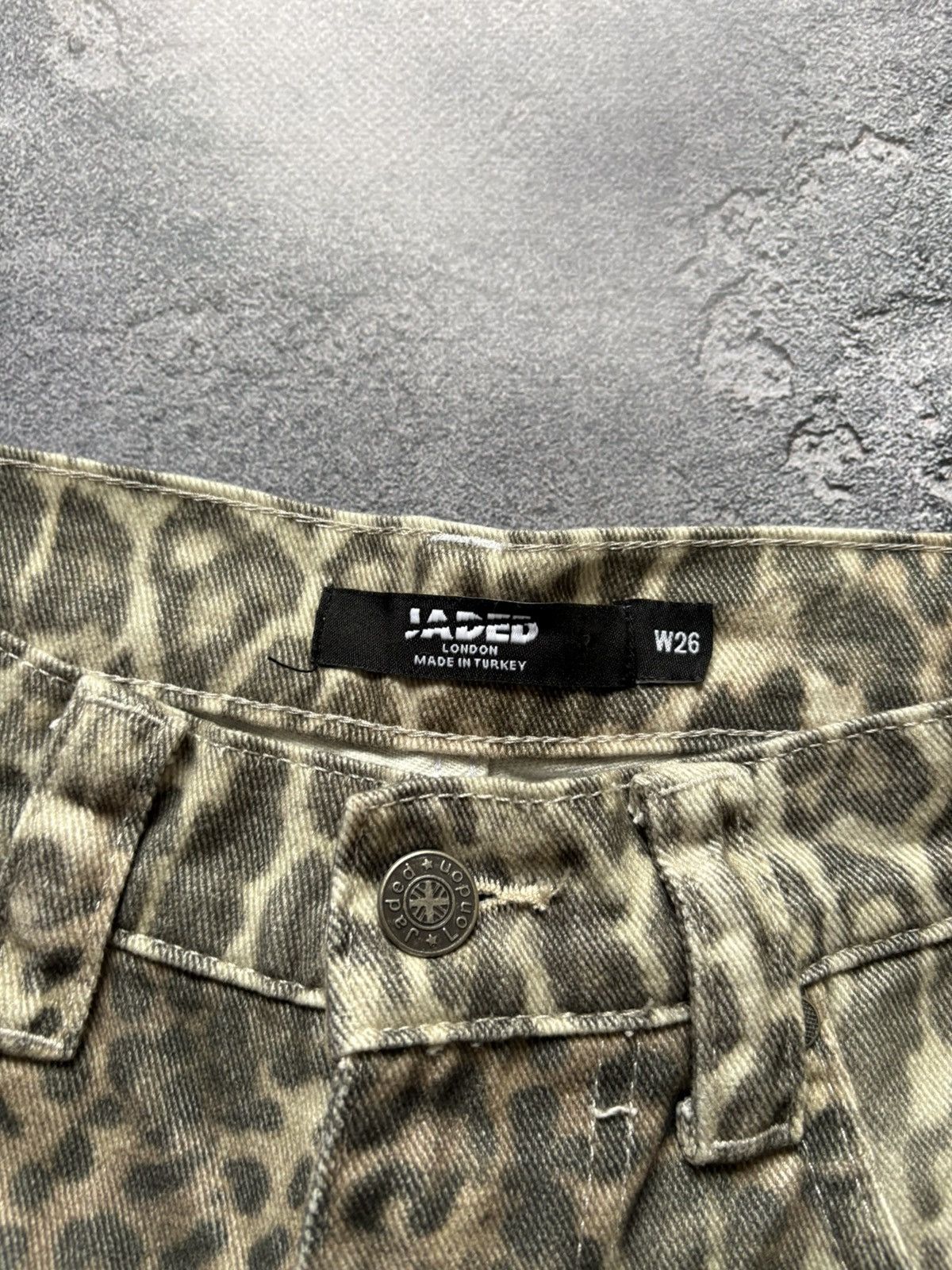 Jaded London Jaded London Y2K Leopard Baggy Denim Pants Cavalli Style Size 26" / US 2 / IT 38 - 10 Thumbnail