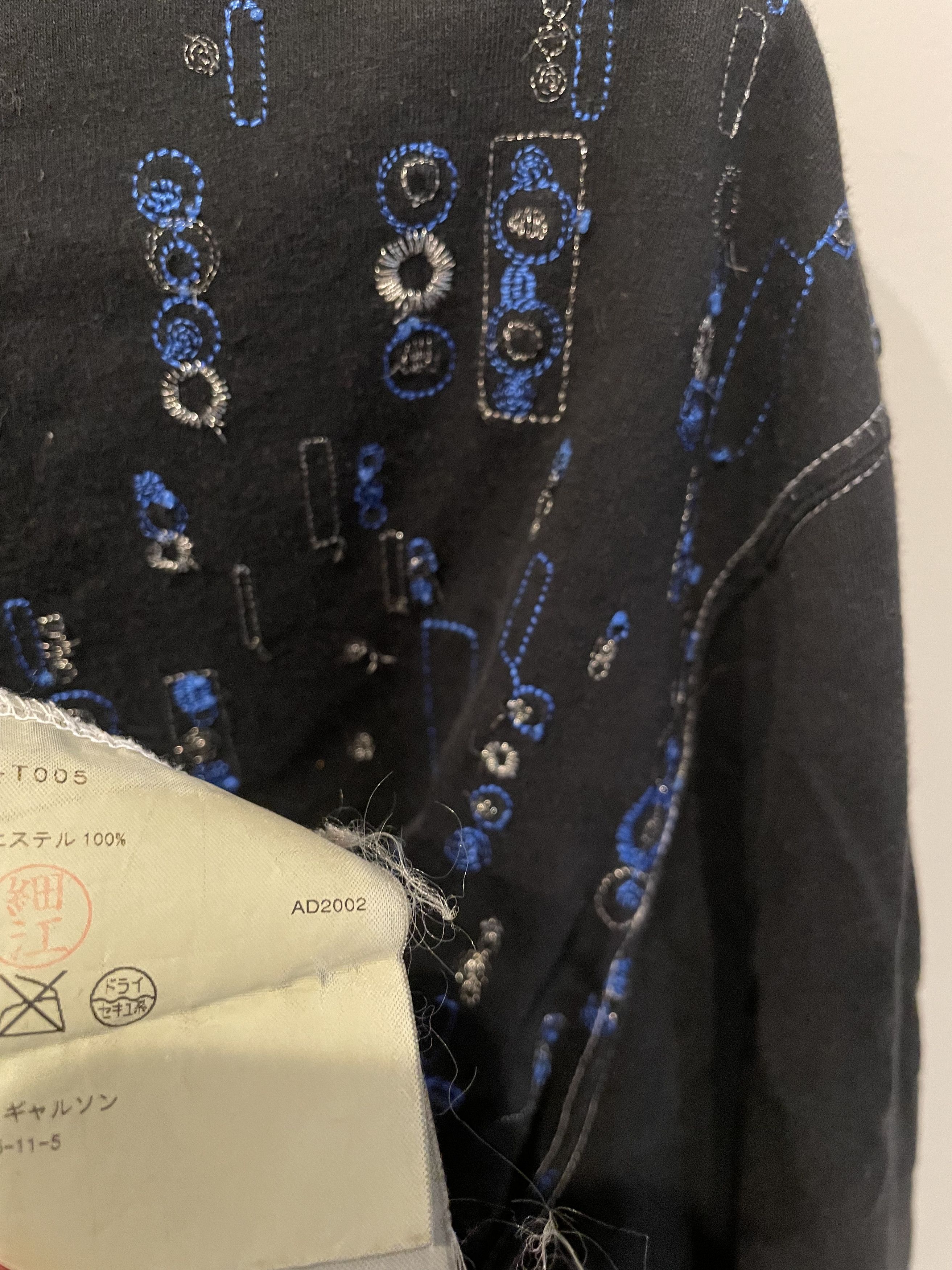 Comme des Garcons Homme 2002 Embroidered Long Sleeve Shirt Size US M / EU 48-50 / 2 - 4 Thumbnail