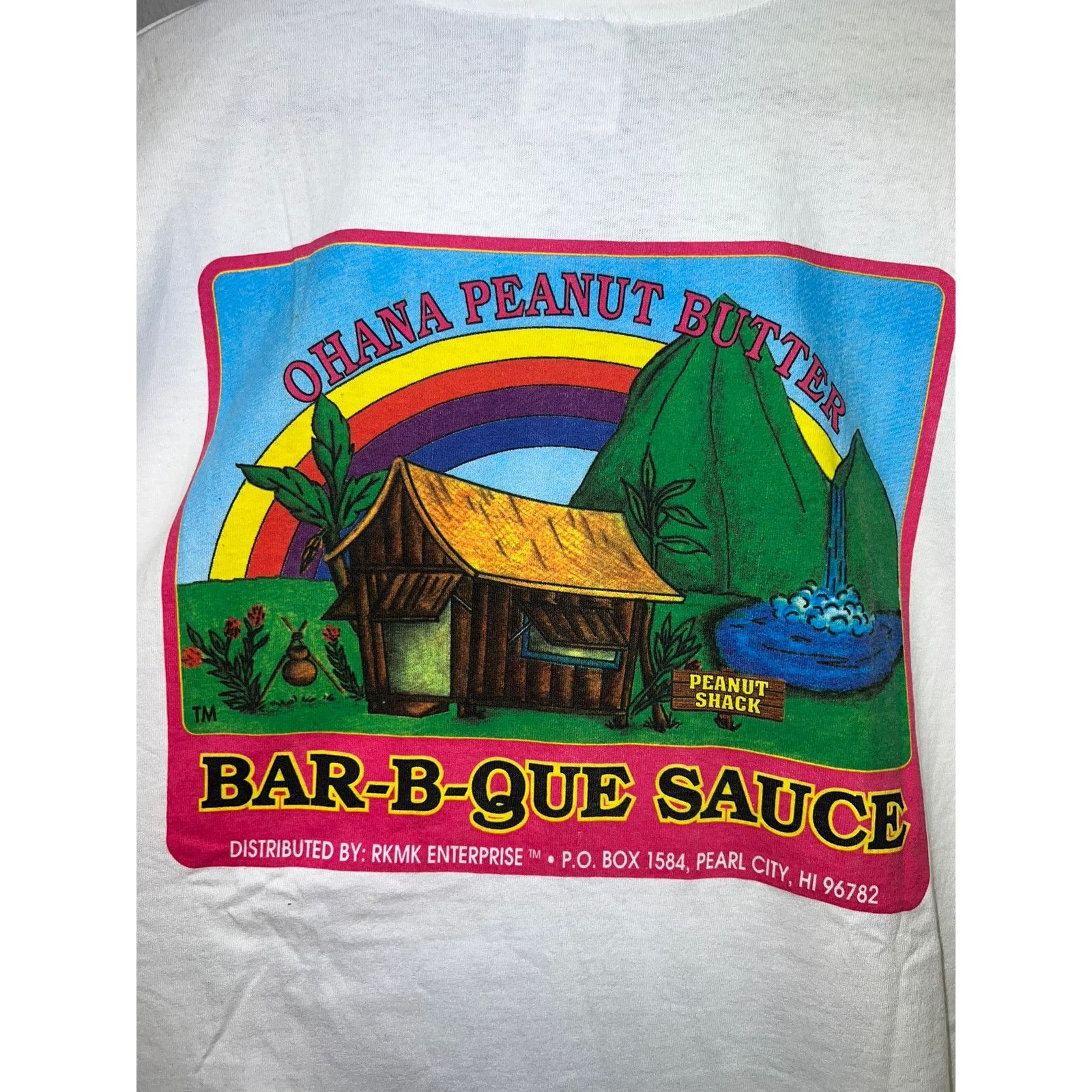 Hanes Vintage Ohana Shirt Peanut Butter BBQ Sauce Bar-B-Que Tee XL Size US XL / EU 56 / 4 - 7 Thumbnail