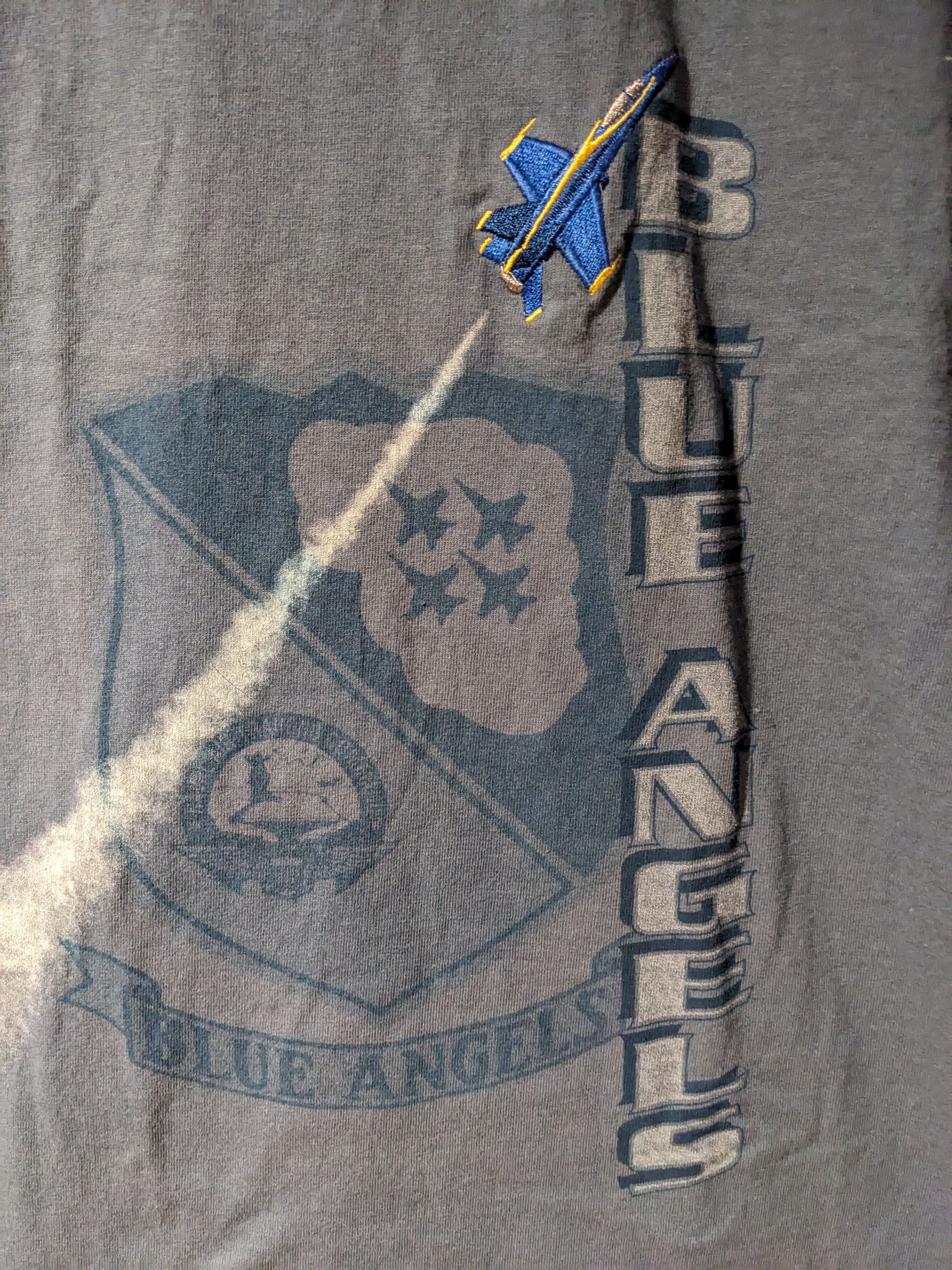 Vintage Vintage 90s Blue Angels U.S. Navy Flight Blue Large T-Shirt Size US L / EU 52-54 / 3 - 2 Thumbnail