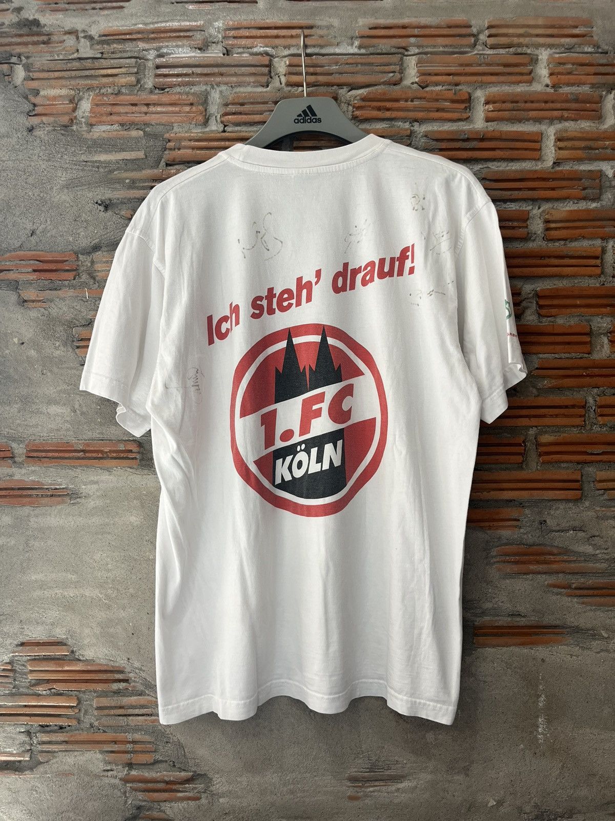 Vintage Vintage 1.FC KOLN Sudtribune? Sign on Tshirt Size US XL / EU 56 / 4 - 3 Thumbnail