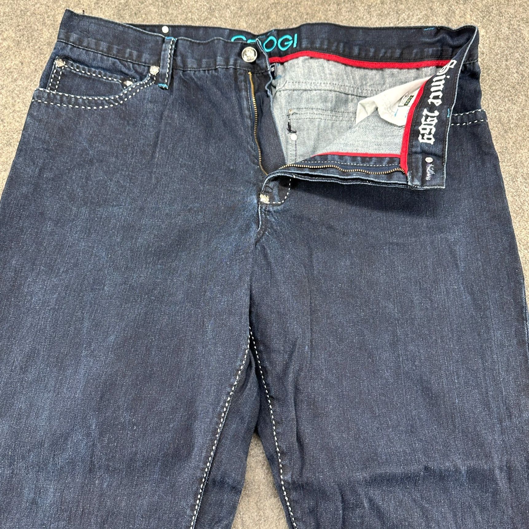 Coogi VINTAGE COOGI Jeans Mens 42x31 Blue Regular Fit Dark Wash Cotton Baggy Loose Skater Y2K Size US 42 / EU 58 - 2 Thumbnail