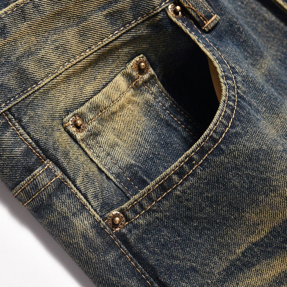 Vintage Men's high street loose straight washed wide-leg jeans Size US 32 / EU 48 - 4 Thumbnail