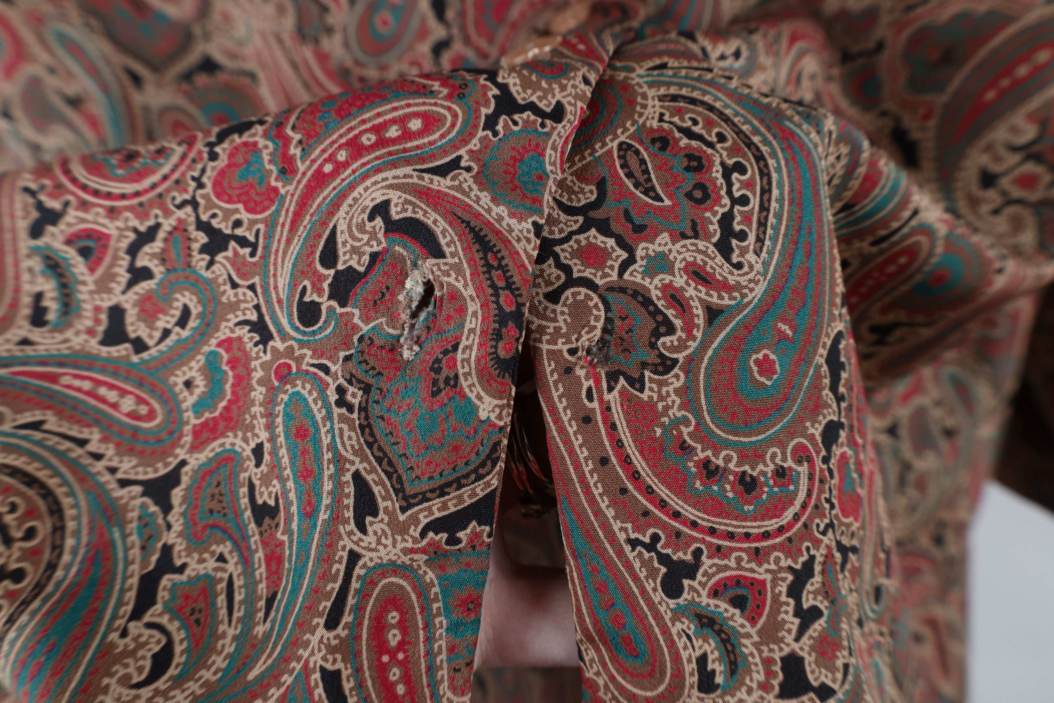 Vintage Vintage 90s Streetwear Paisley Button Shirt Puff Sleeve Size L / US 10 / IT 46 - 4 Thumbnail