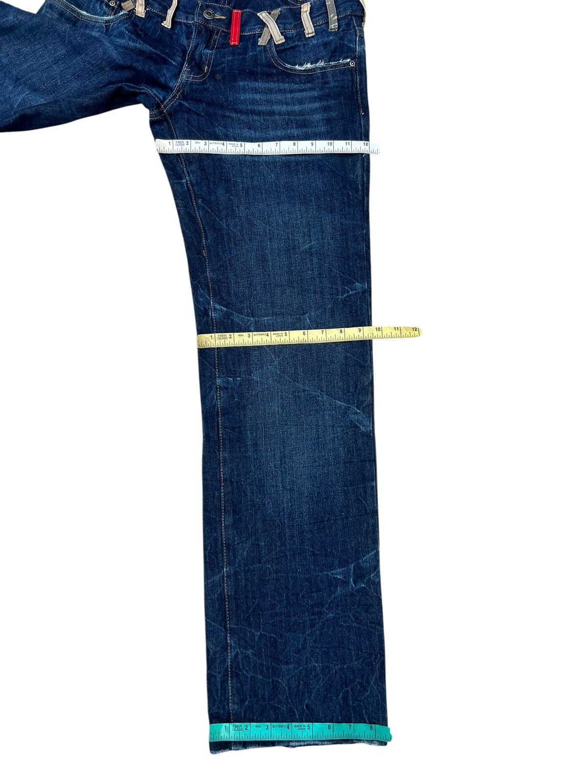 Japanese Brand Stains Denim Double Waist Jungle Storm Japan Jeans Size US 32 / EU 48 - 3 Thumbnail