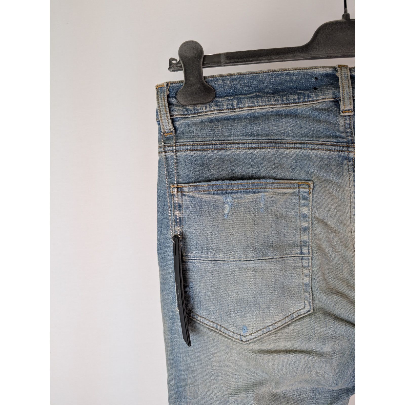 Amiri o1rshd1 Old English Logo Jean Denim Jeans Clay Indigo Size US 34 / EU 50 - 16 Thumbnail