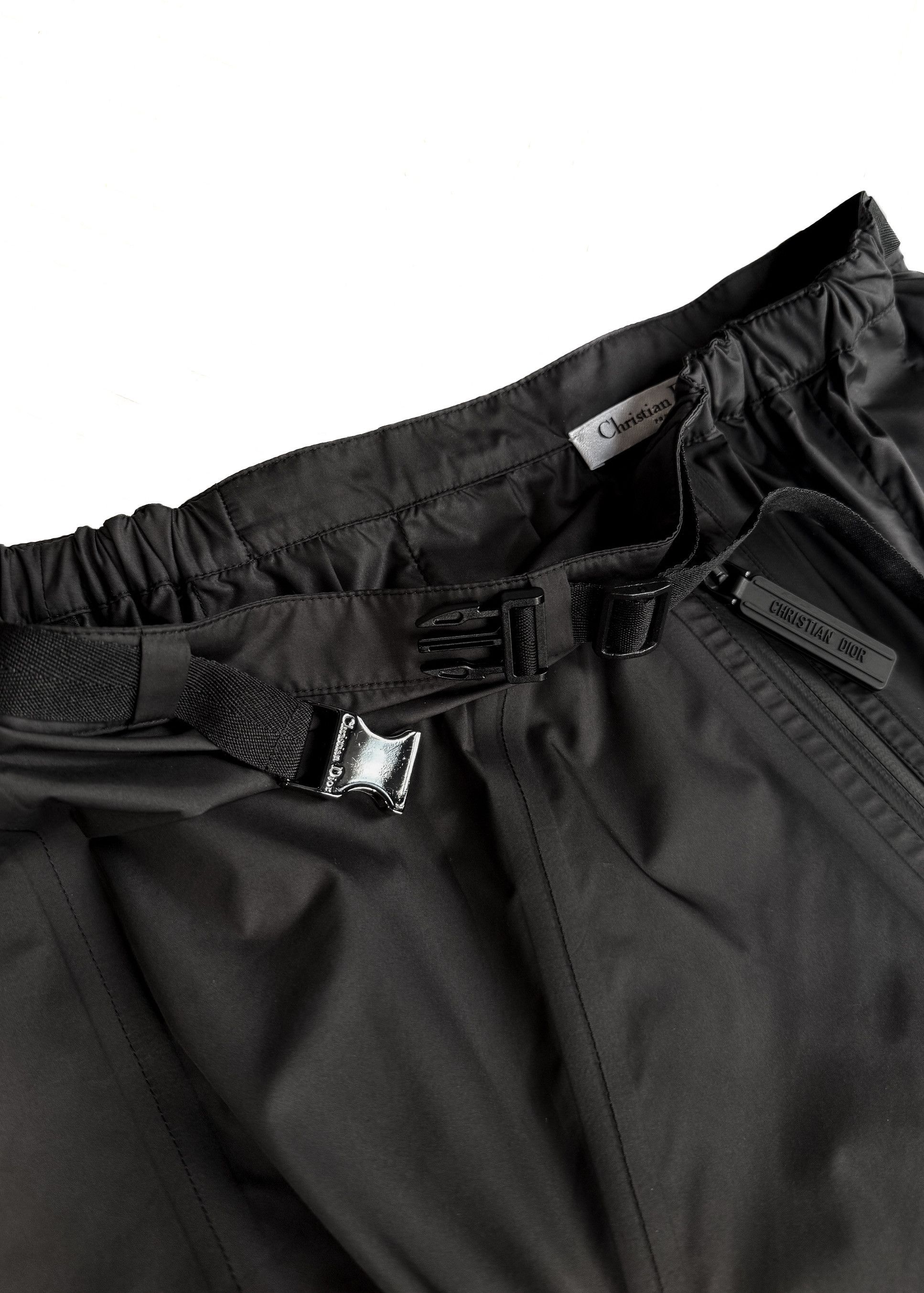 Dior Dior Black Utility Belted Rear-Pleated Mini Skirt Size 30" / US 8 / IT 44 - 4 Thumbnail