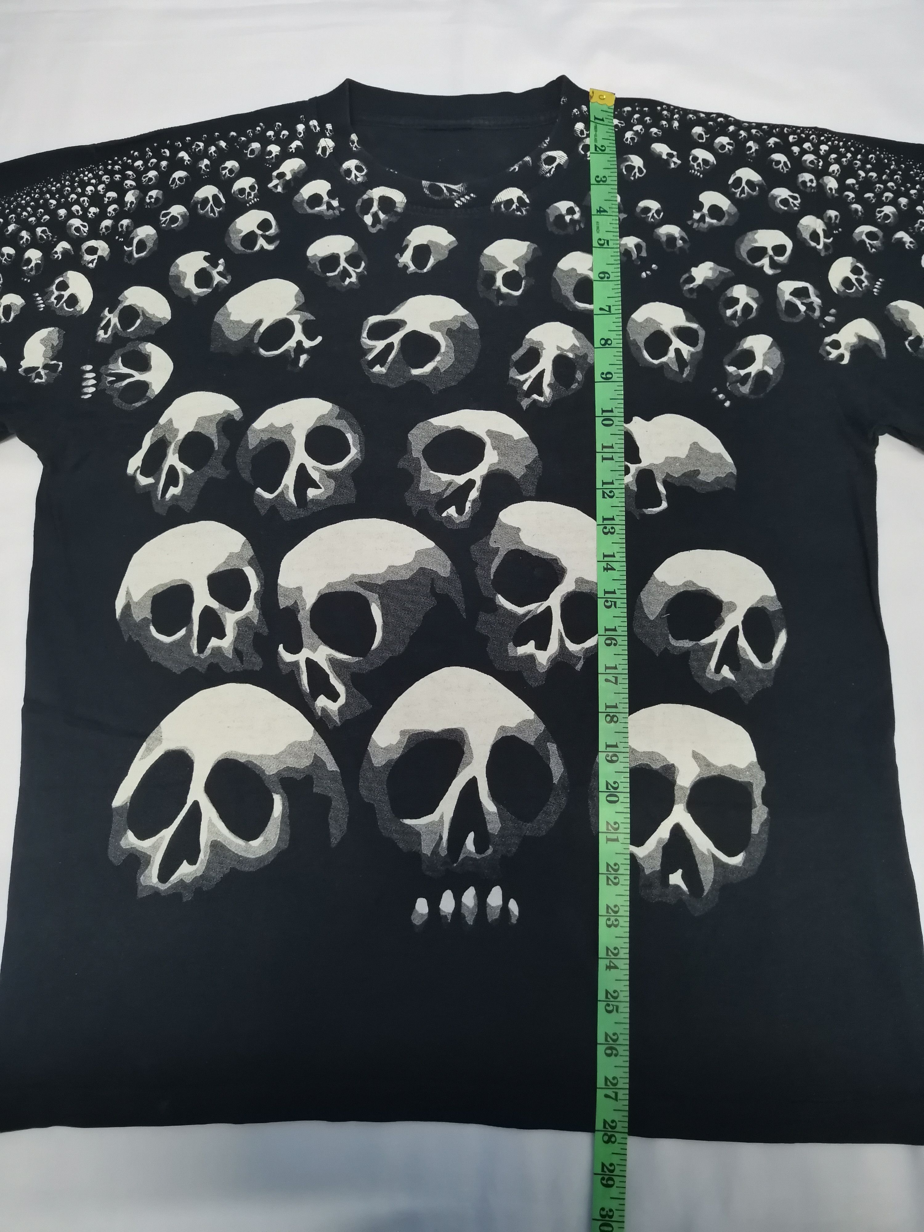 Vintage Vintage Skull Skeleton Tee OverPrint Stitches Size US L / EU 52-54 / 3 - 6 Thumbnail