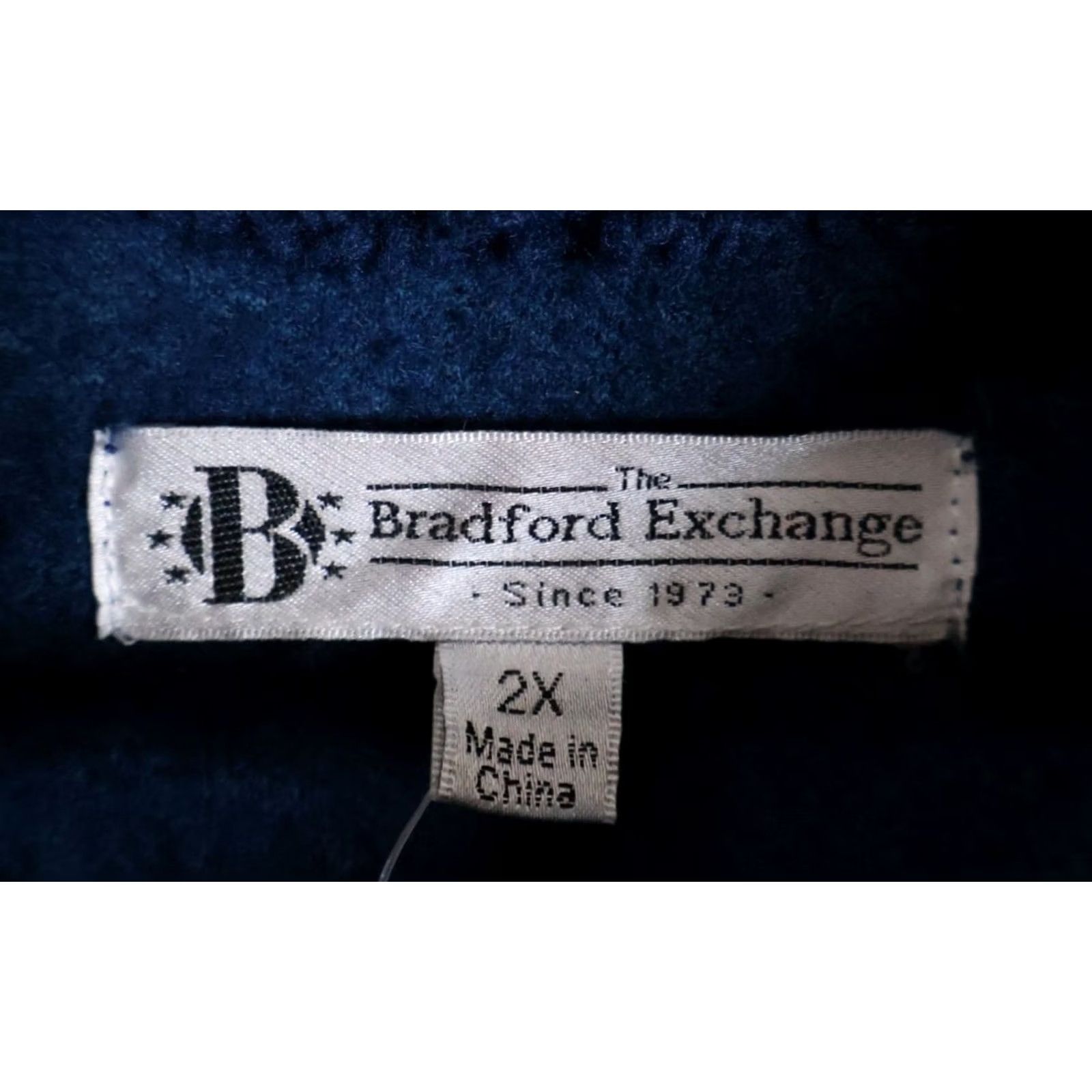 Vintage Bradford Exchange Women's Jacket 2X Blue Fleece Jurgen Scholz Cats Kitten Embroidered Unlined Pockets Button Front Regular Wool? Size XXL / US 16-18 / IT 52-54 - 3 Thumbnail