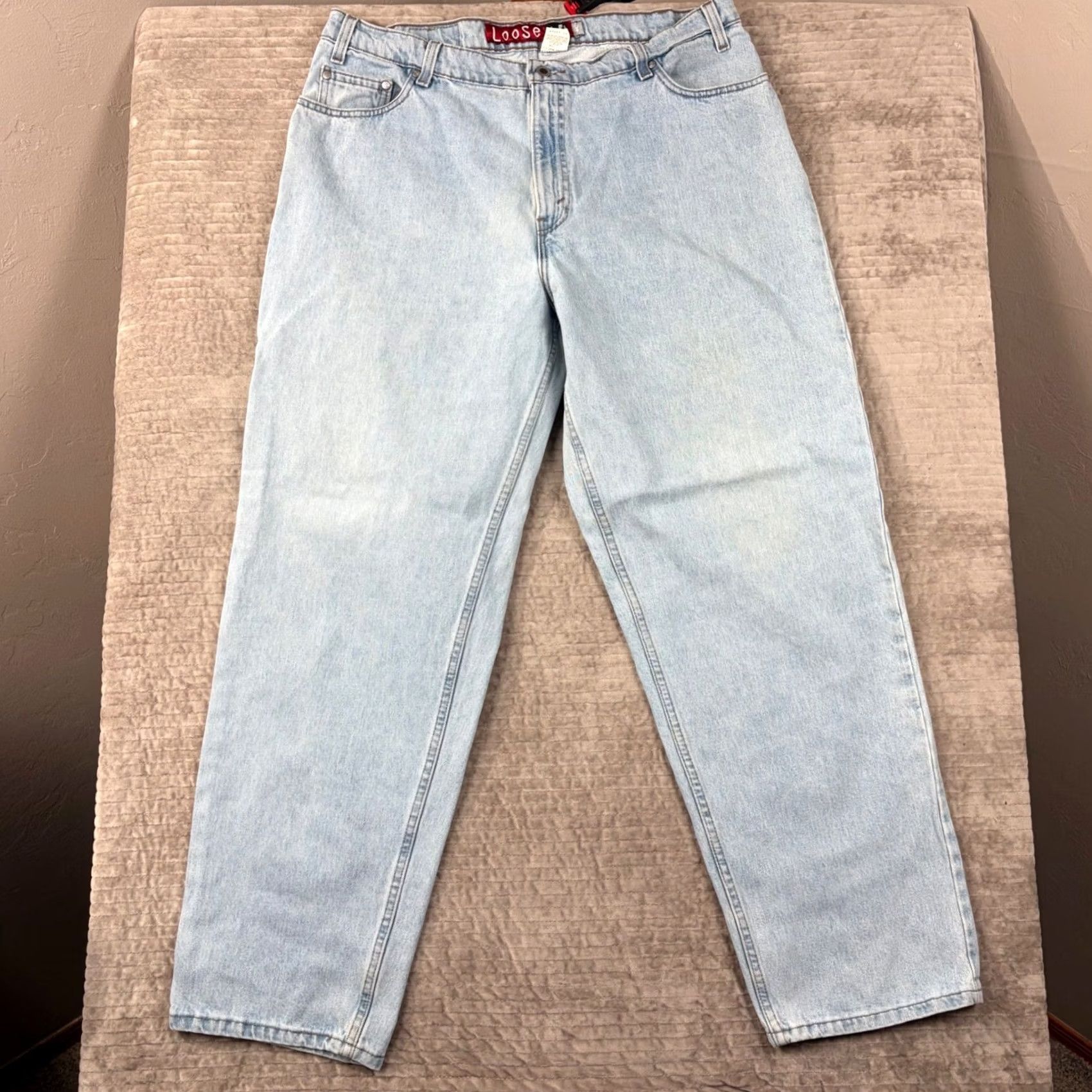 Levi's Vintage Levi'S SilverTab Loose Fit Tapered Leg Jeans Light Wash 40x32 USA Made Denim Size US 40 / EU 56 - 2 Thumbnail