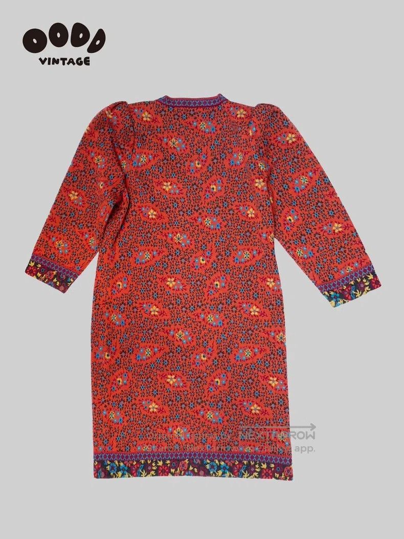 Saint Laurent Paris Saint Laurent Paris Floral padded shoulder long-sleeve dre Size M / US 6-8 / IT 42-44 - 2 Thumbnail