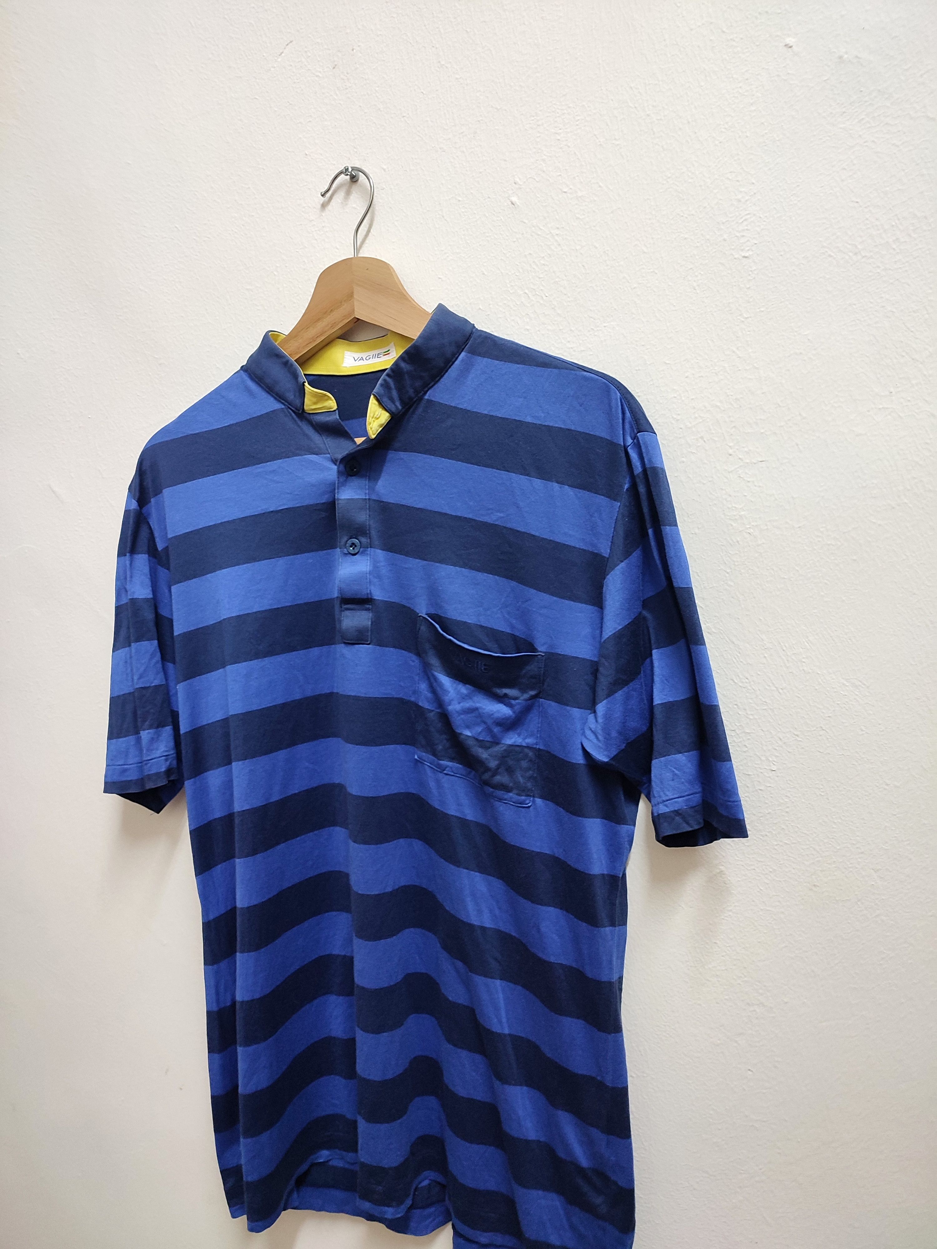 Vintage Vintage Vagiie Stripe Single Stitch Polo Shirt Size US M / EU 48-50 / 2 - 2 Thumbnail