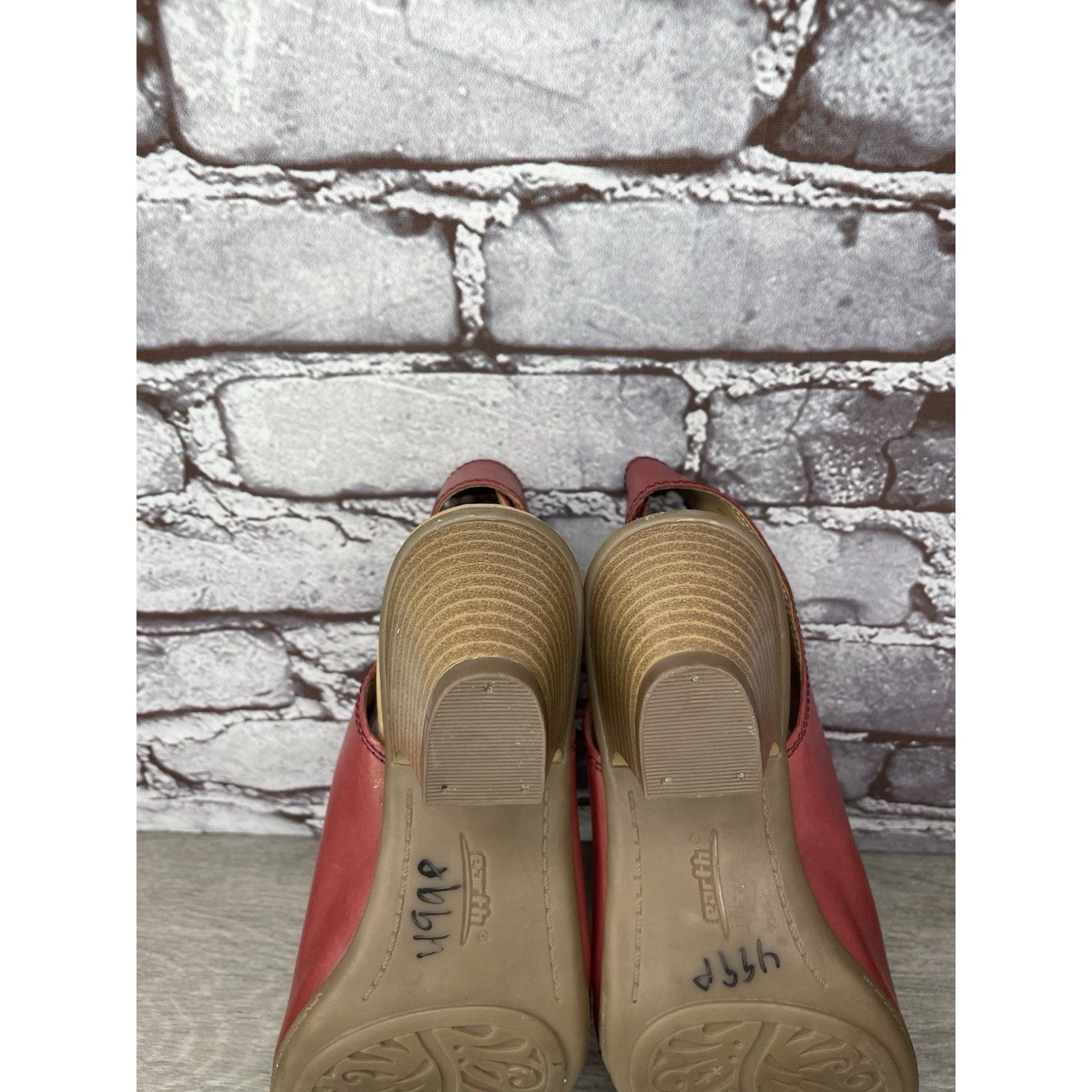 Other Earth Kristy Zip Up Peep Toe Red Leather Slingback Booties S Size US 8.5 / IT 38.5 - 17 Thumbnail