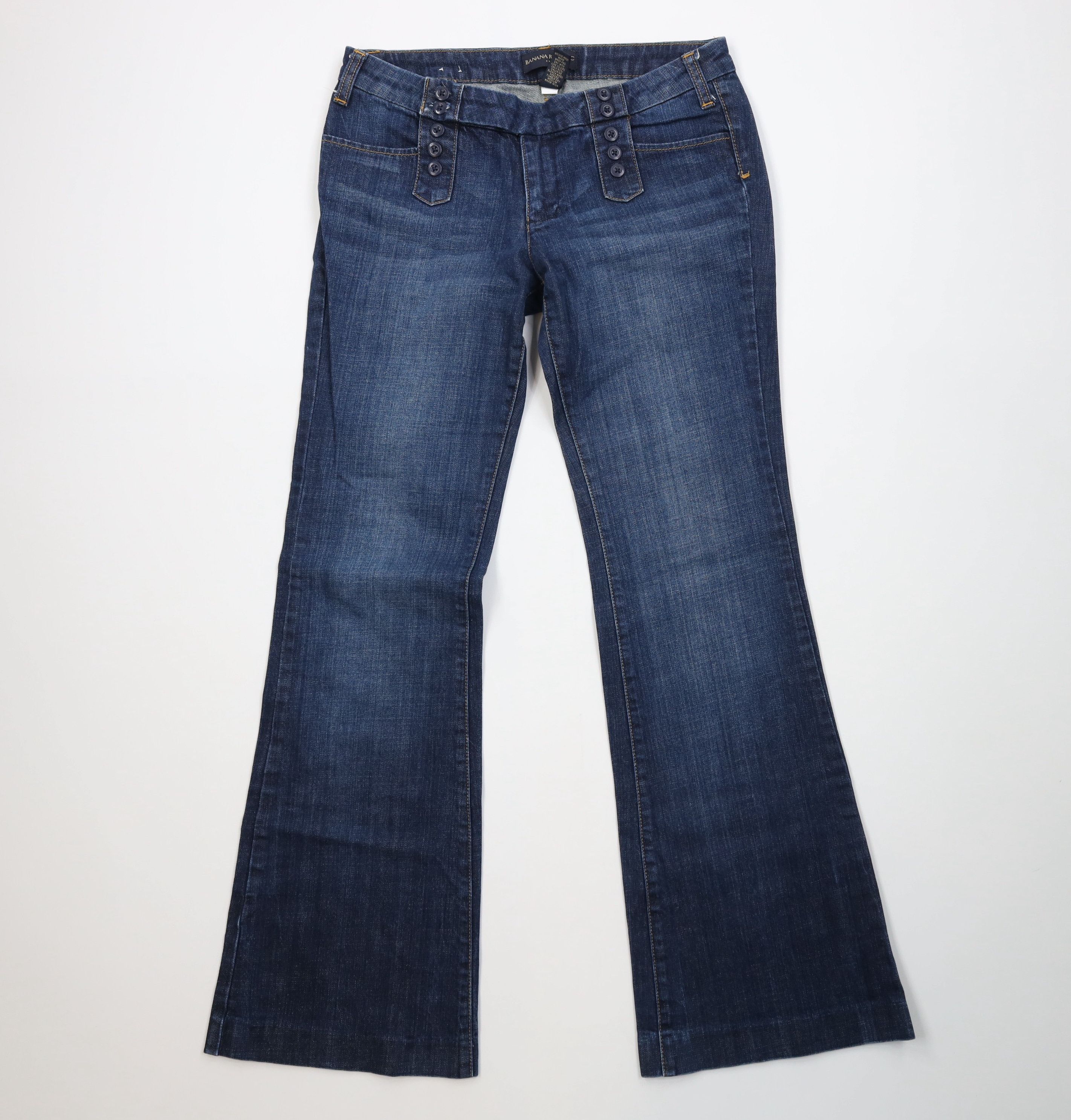 Banana Republic Vintage Y2K Banana Republic Flared Wide Leg Jeans Blue Size 27" / US 4 / IT 40 - 1 Thumbnail