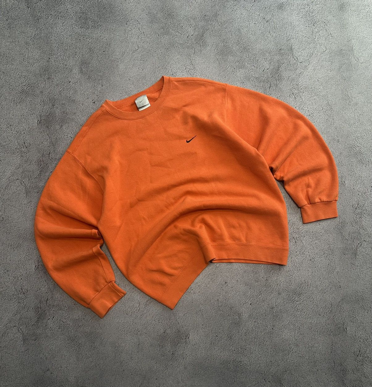 Nike × Vintage 🍊 90s Nike Swoosh Vintage Y2K Oversized Retro Sweatshirt Size US L / EU 52-54 / 3 - 1 Thumbnail