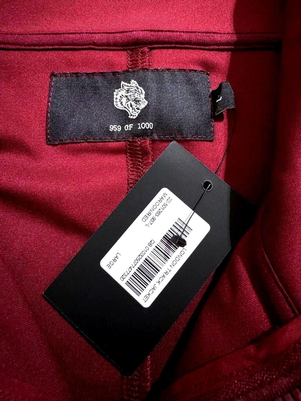 Darc Sport Darc Sport Burgundy Full Zip Track Jacket Size ONE SIZE - 4 Thumbnail