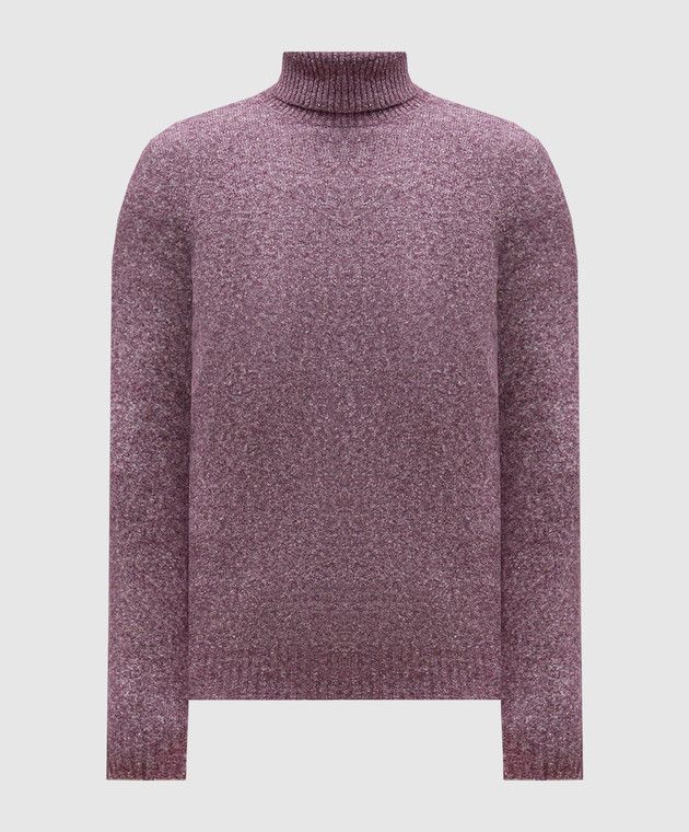 Brunello Cucinelli o1y0526 Turtleneck Sweater in Purple Size US M / EU 48-50 / 2 - 1 Thumbnail