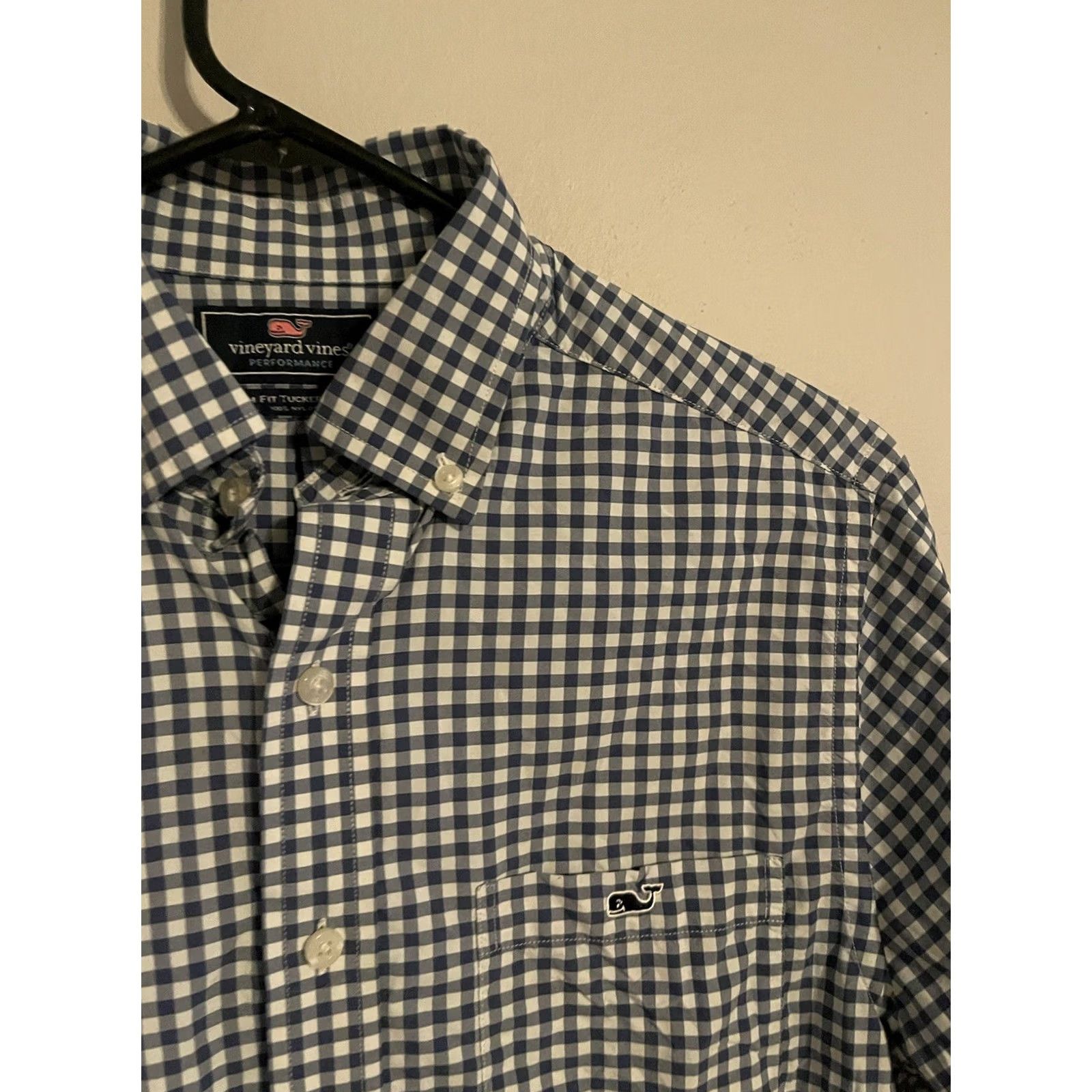 Vineyard Vines Vineyard Vines Blue Gingham Performance Nylon Slim Fit Tucker Shirt Adult Small Mens Size US S / EU 44-46 / 1 - 2 Thumbnail