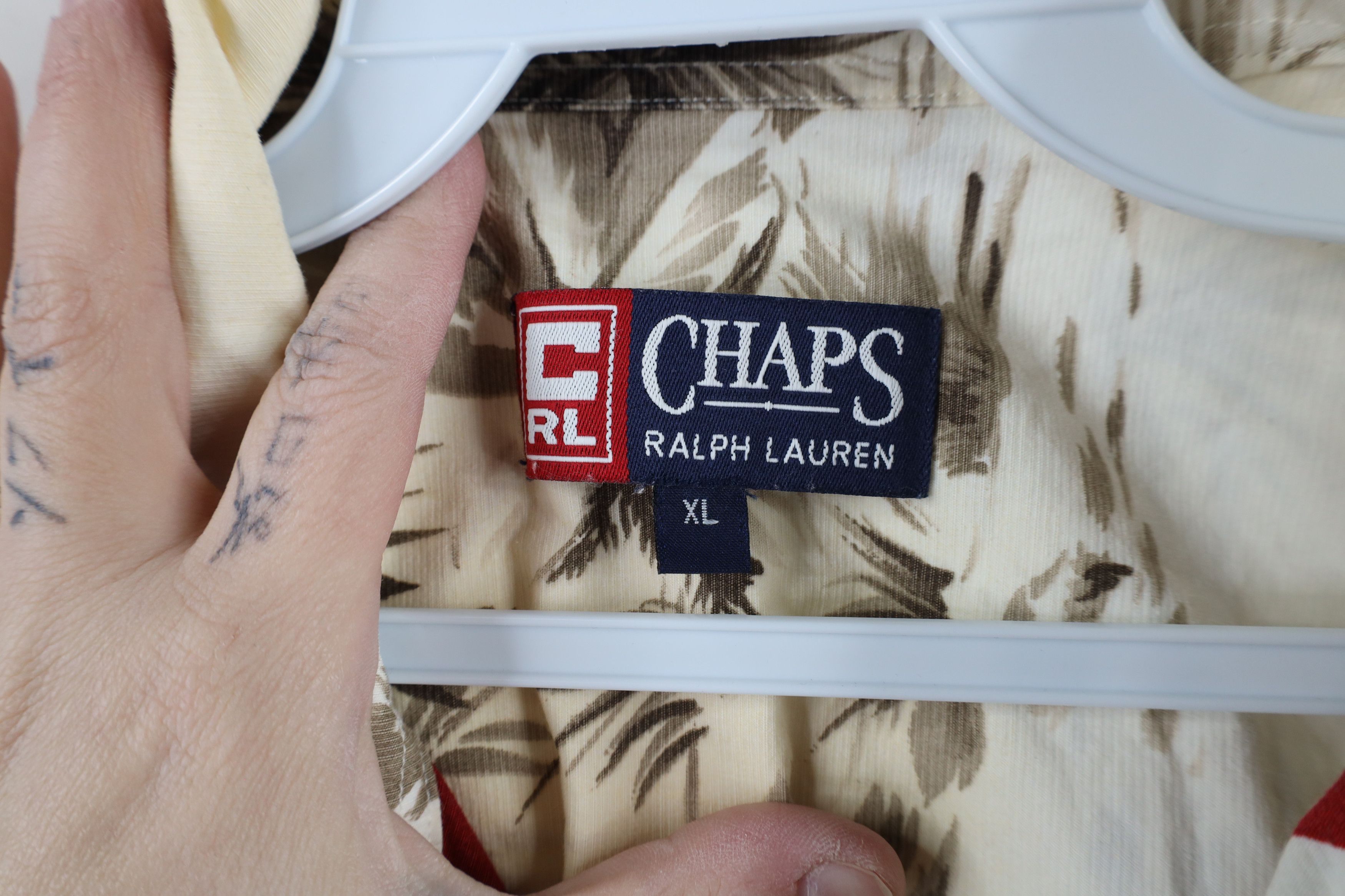 Ralph Lauren × Vintage Vintage 90s Chaps Ralph Lauren Print Hawaiian Button Shirt Size US XXL / EU 58 / 5 - 8 Thumbnail