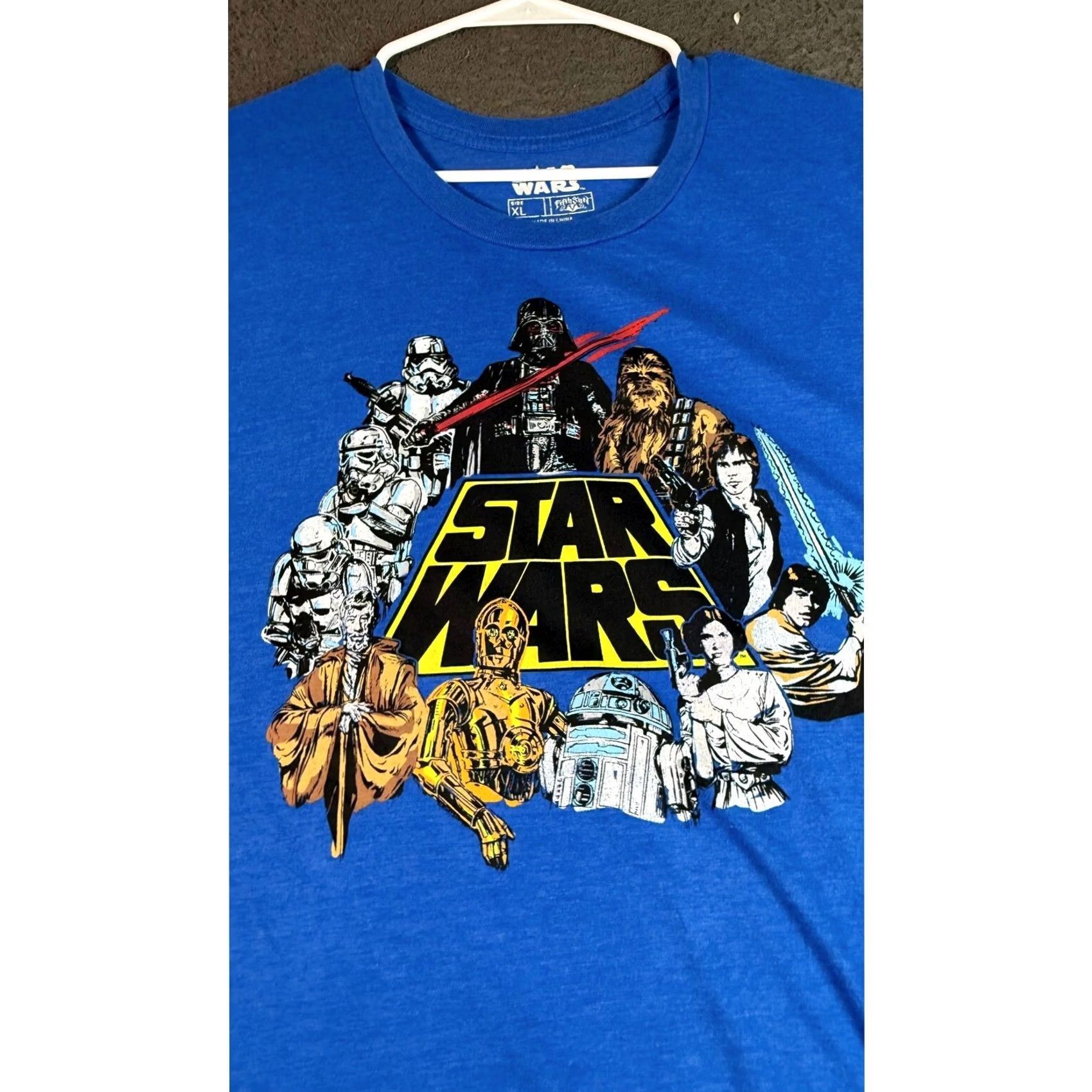 Star Wars Star Wars Graphic T-Shirt Crew Neck Short Sleeve Blue XL Size US XL / EU 56 / 4 - 2 Thumbnail