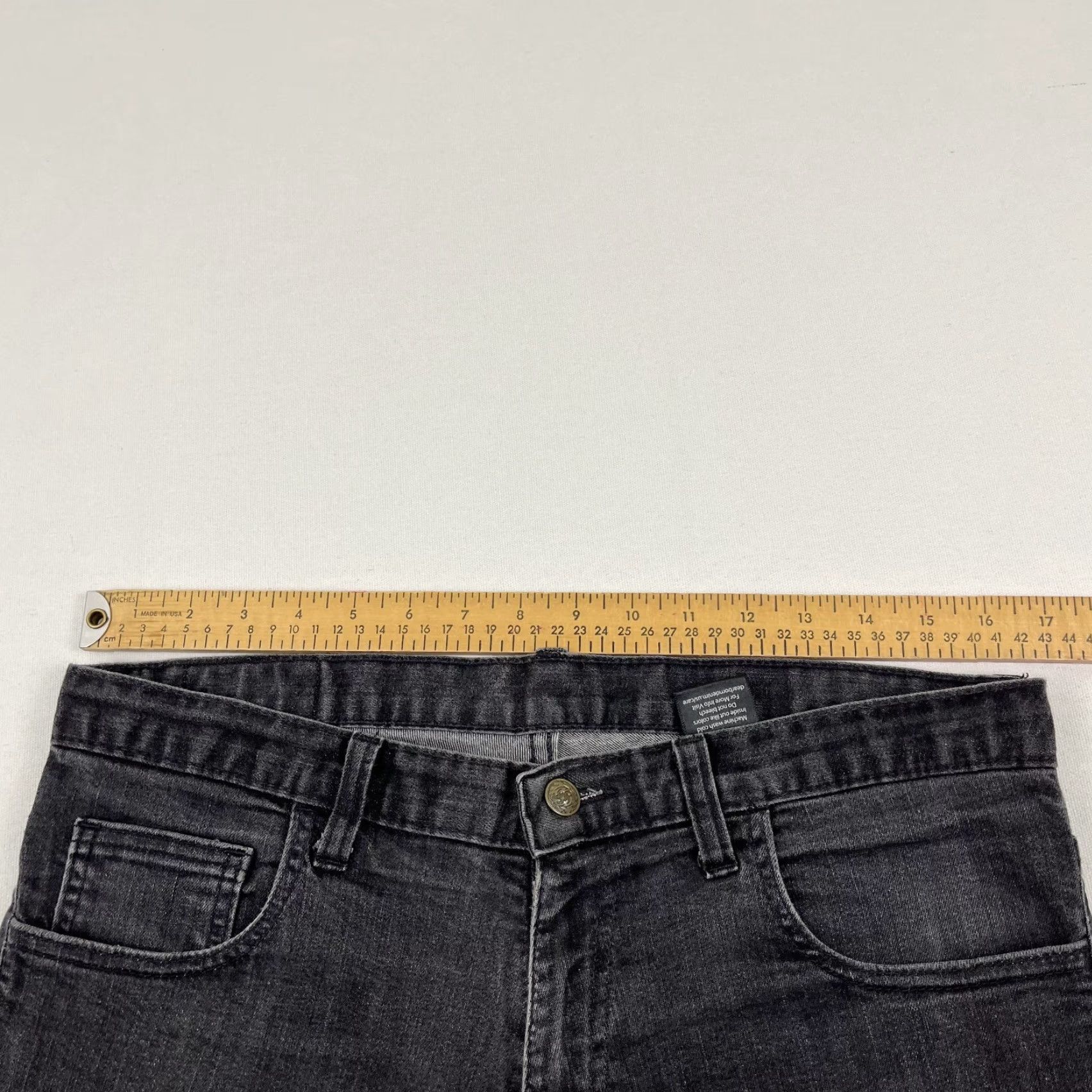 Vintage Dearborn Jeans Mens 33 x 28 Slim Straight Washed Gray Stretch USA Size US 33 - 3 Thumbnail