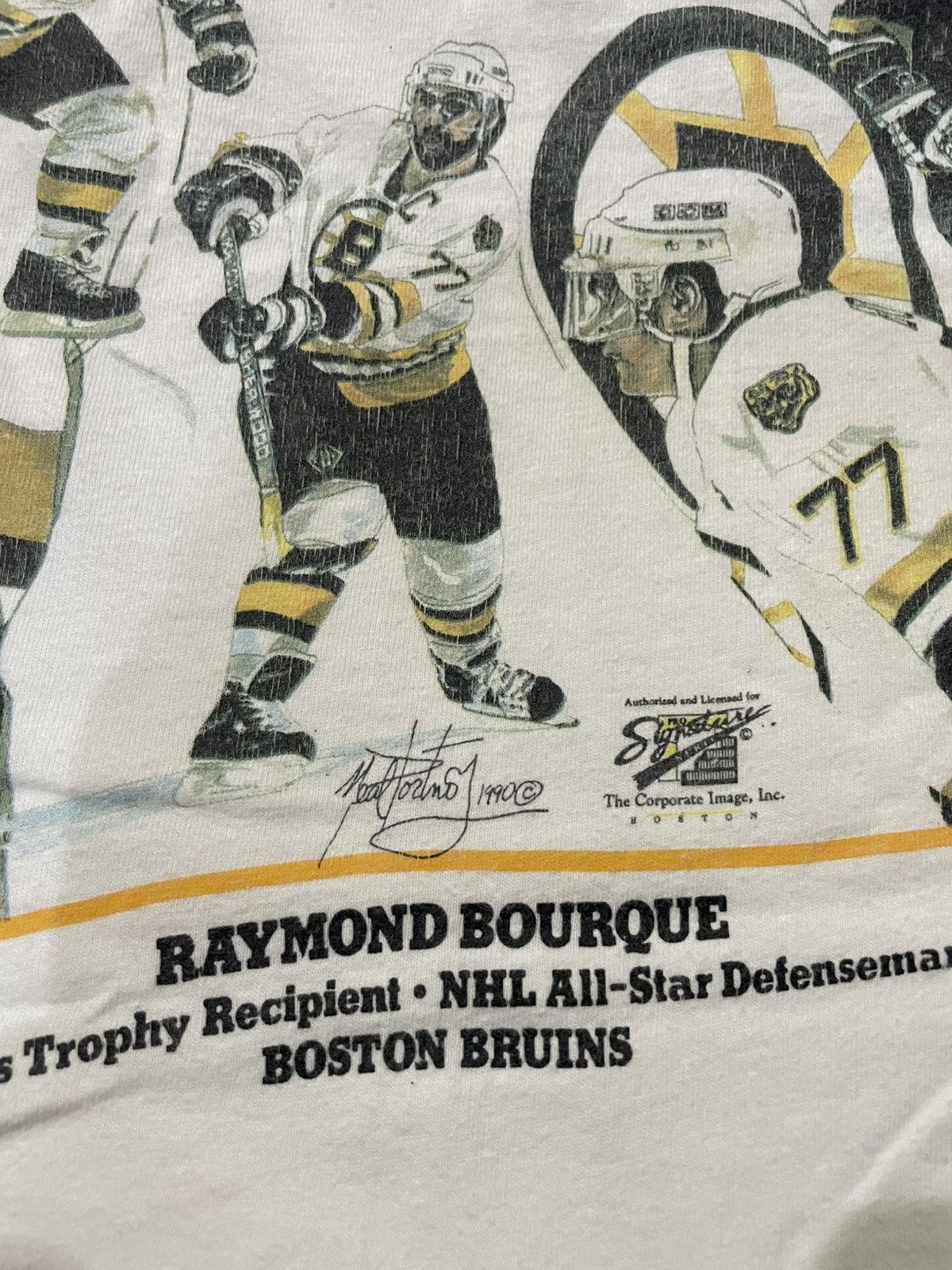 NHL × Vintage Vintage 90s Boston Bruins NHL All Star Raymond Size US XL / EU 56 / 4 - 3 Thumbnail