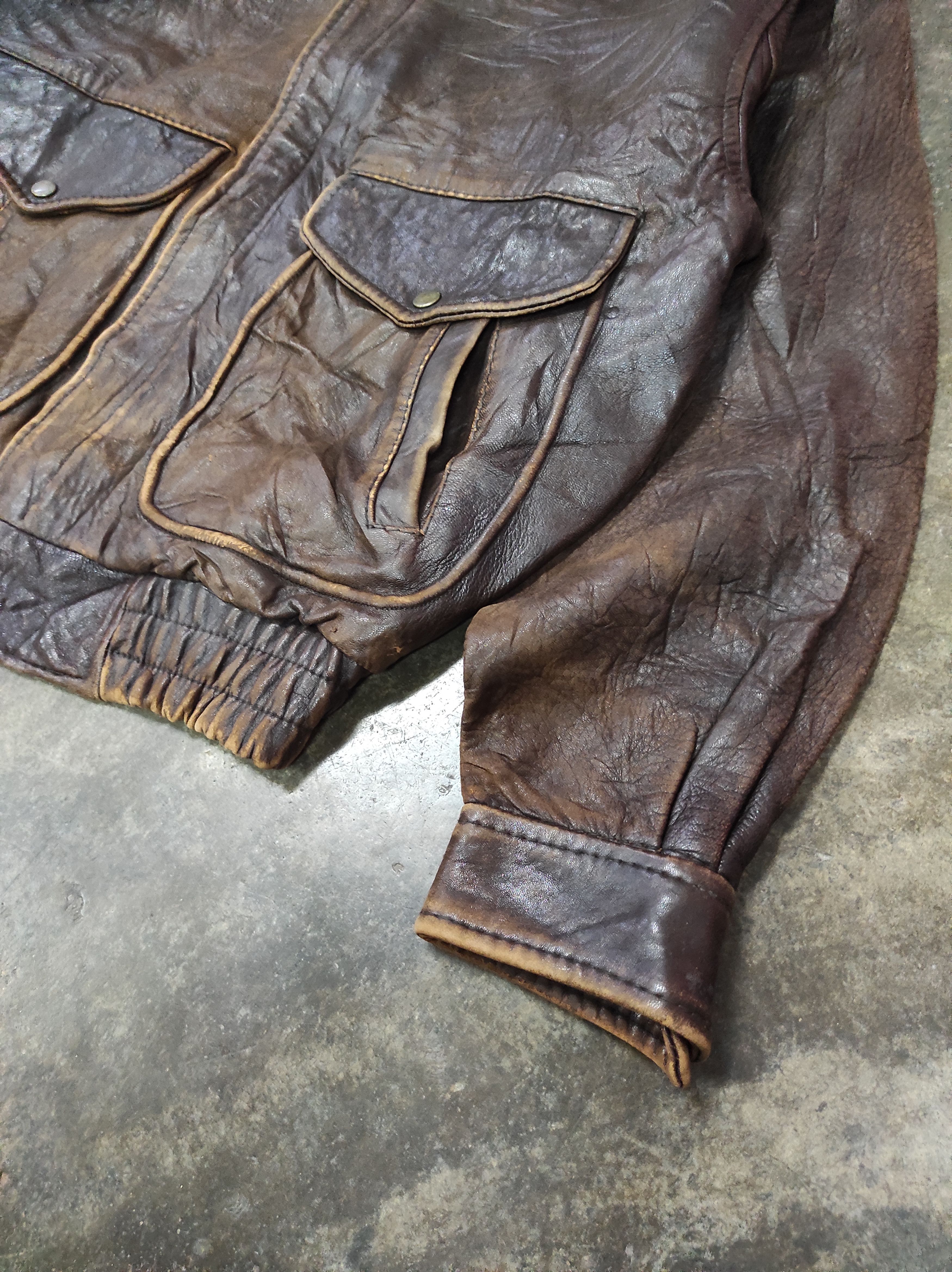 Genuine Leather ASL ALL STATELAND POUR HOMME LEATHER BOMBER JACKET Size US M / EU 48-50 / 2 - 4 Thumbnail