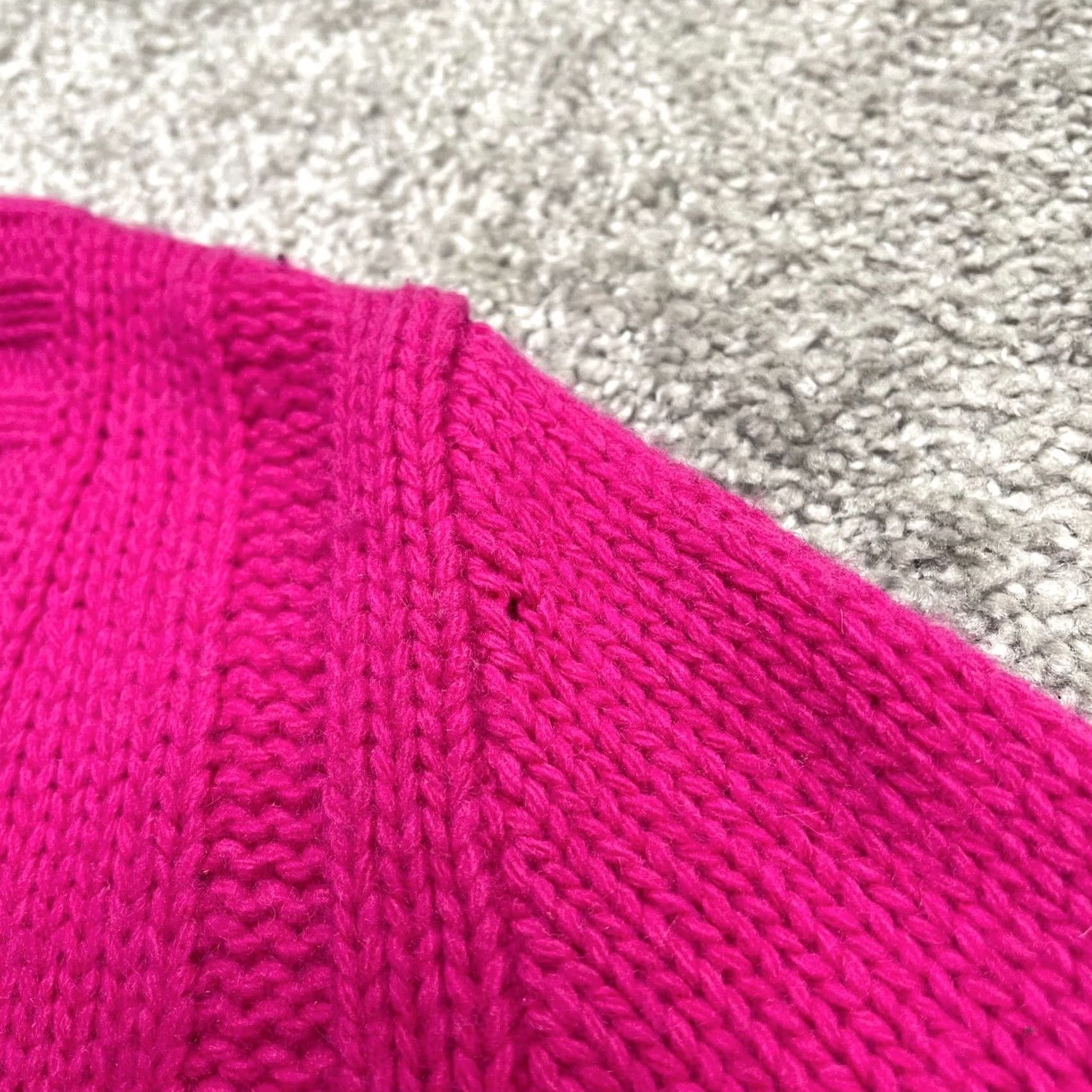 J.Crew J. Crew Wool Cashmere Cable Knit Sweater Womens Small Pink V-Neck Pullover Size S / US 4 / IT 40 - 6 Thumbnail