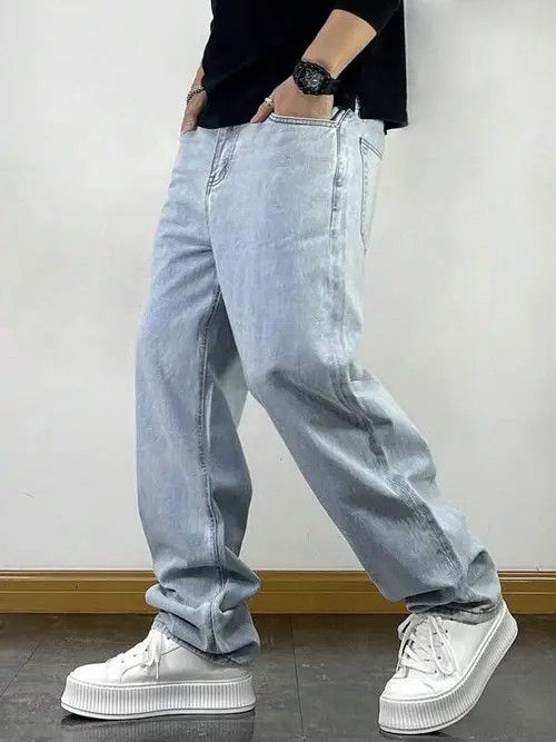 Jean × Vintage VINTAGE RETRO 90s skate jeans pants Size US 32 / EU 48 - 1 Thumbnail