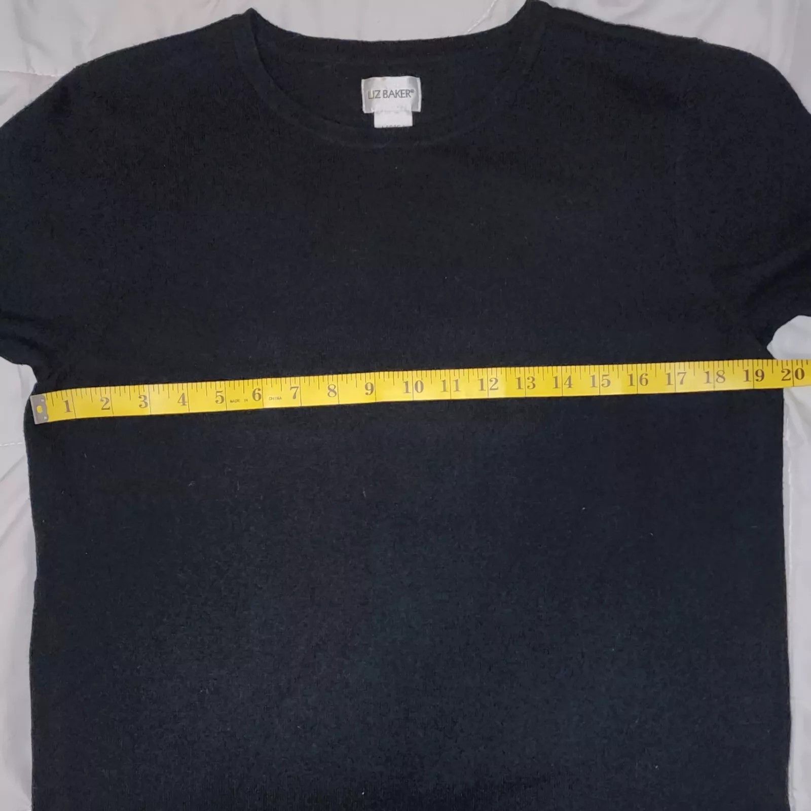 Other Liz Baker Large Short Sleeve Black Sweater Size L / US 10 / IT 46 - 2 Thumbnail