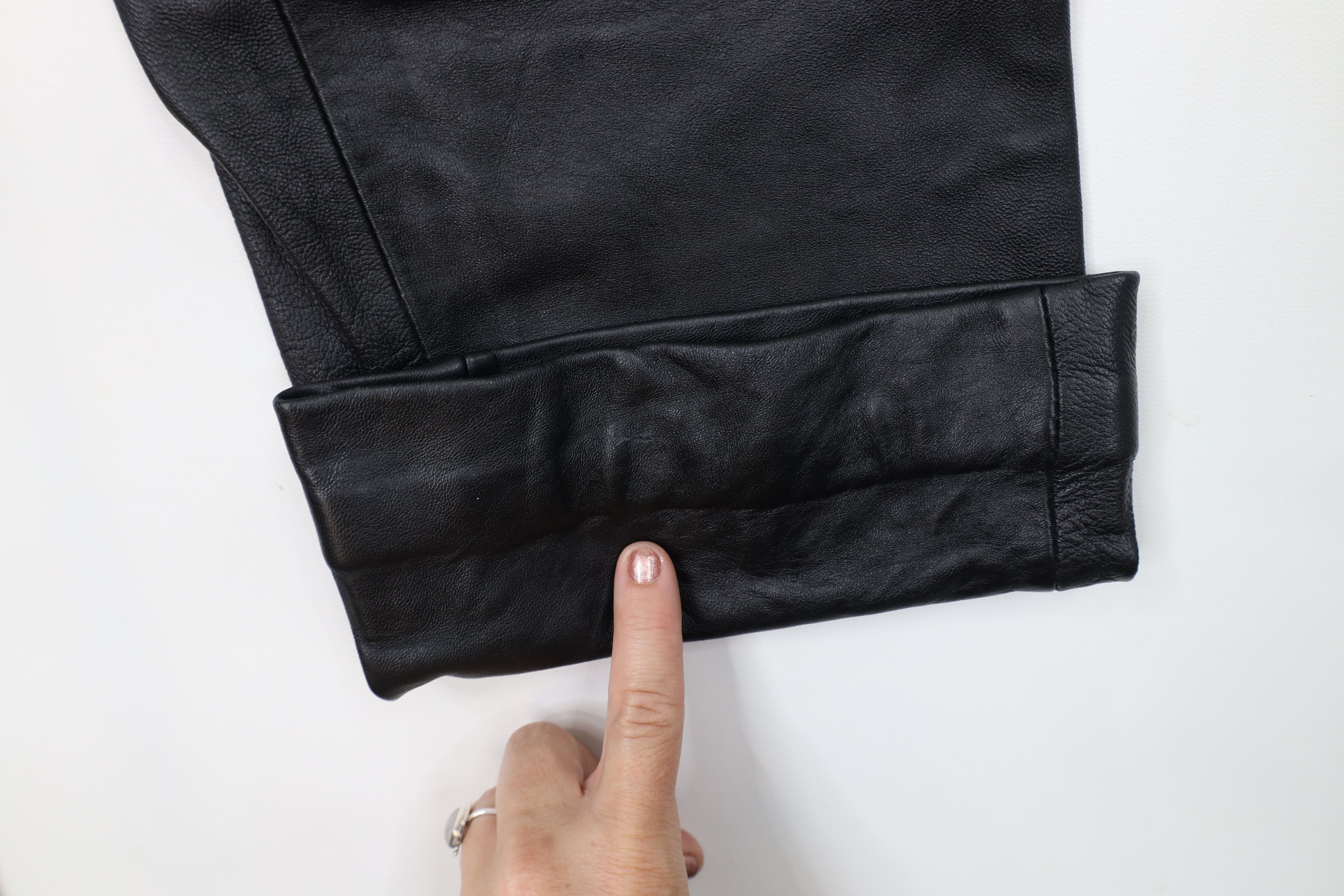 Vintage Vintage 90s Streetwear Soft Lambskin Leather Pants Black Size 27" / US 4 / IT 40 - 5 Thumbnail