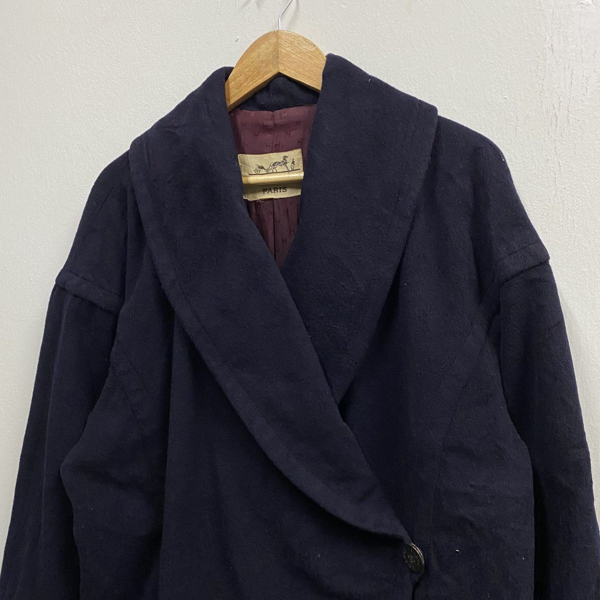 Hermes VINTAGE ARCHIVE‼️Hermes Wool Shawl Collar Coat Size US L / EU 52-54 / 3 - 4 Thumbnail