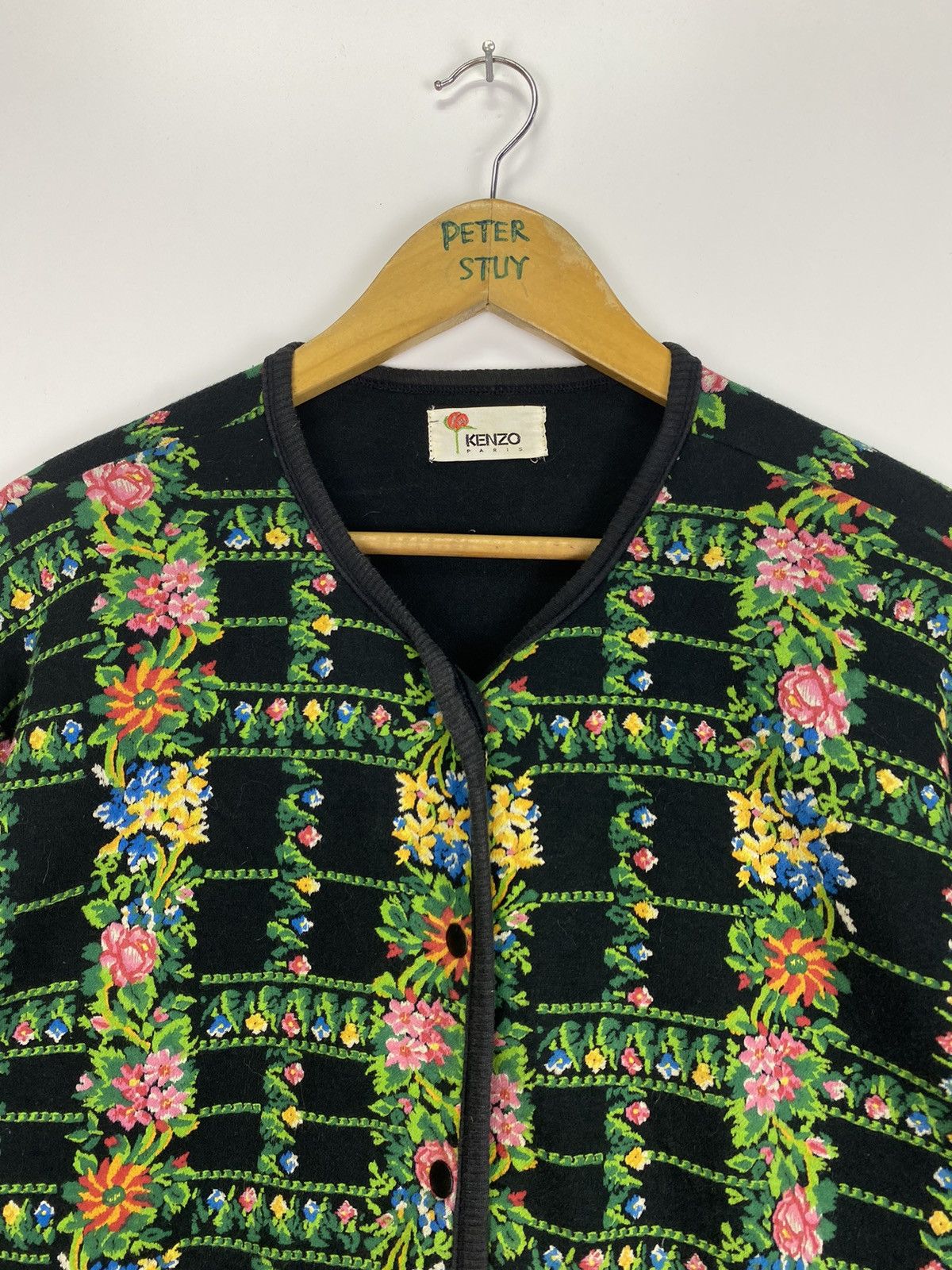 Kenzo Vintage 90’s Kenzo Floral Sweater Size M / US 6-8 / IT 42-44 - 3 Thumbnail