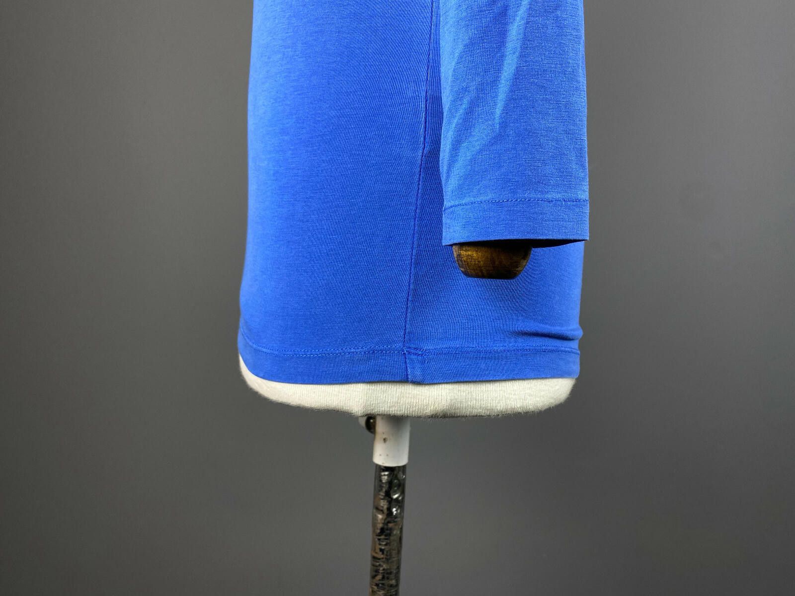 Designer Cop Copine Blue Boat Neck Long Sleeve Lesco Top Shirt Size S Size S / US 4 / IT 40 - 5 Thumbnail