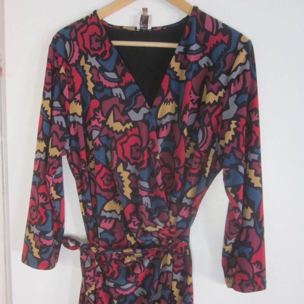 Anne Klein Anne Klein Faux Wrap Colorful Dress Size XL Size XL / US 12-14 / IT 48-50 - 7 Thumbnail