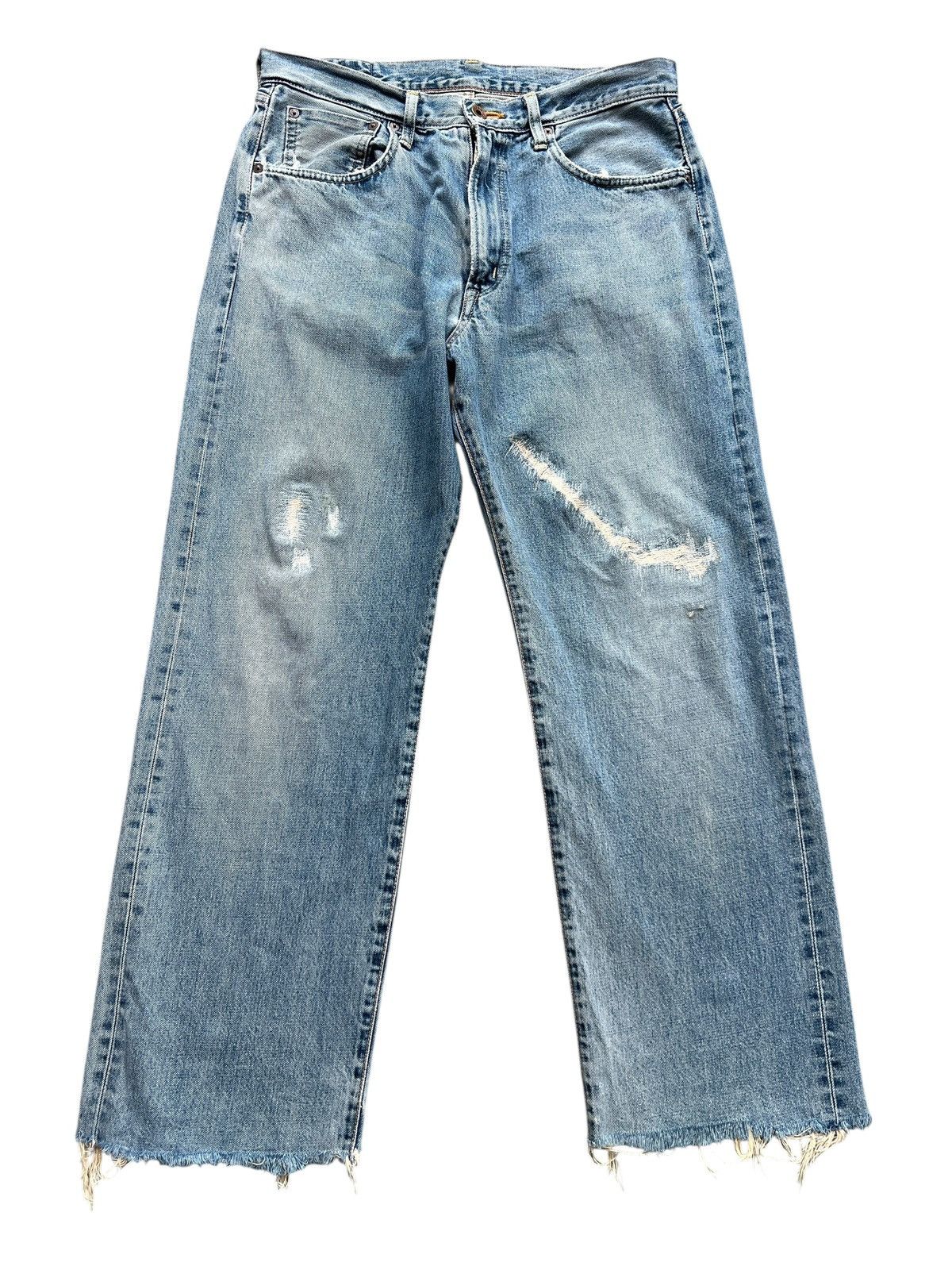Edwin Vintage Edwin 505 Selvedge Distressed Denim Jeans 33 Size US 33 - 2 Thumbnail