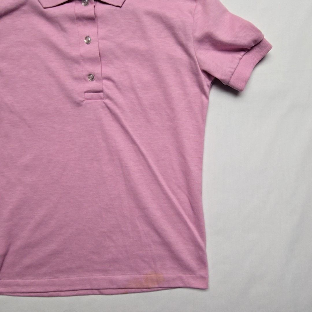 Hanes Vintage Polo Hanes Pink Short Sleeve Women Small Shirt 90s Size S / US 4 / IT 40 - 3 Thumbnail