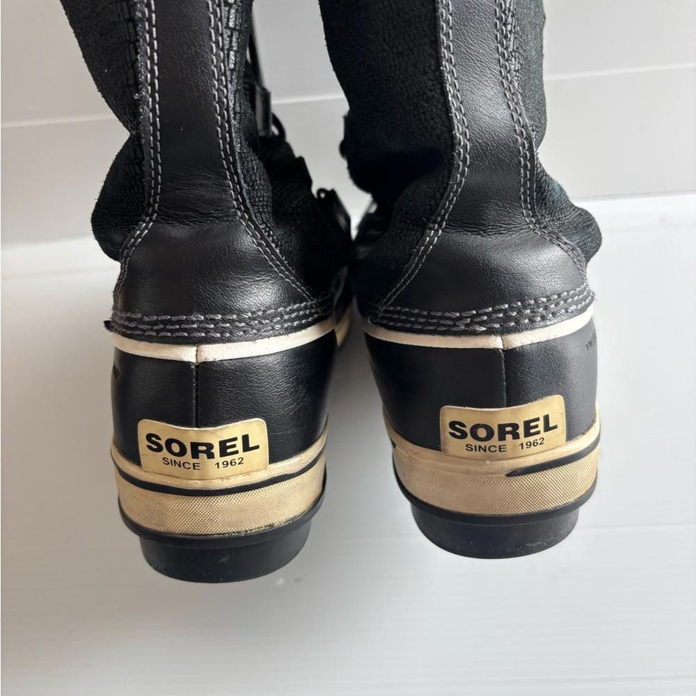 SOREL Sorel Tivoli NL1907 Mid Calf Black Suede Snow Winter Boots Size US 8 / IT 38 - 3 Thumbnail