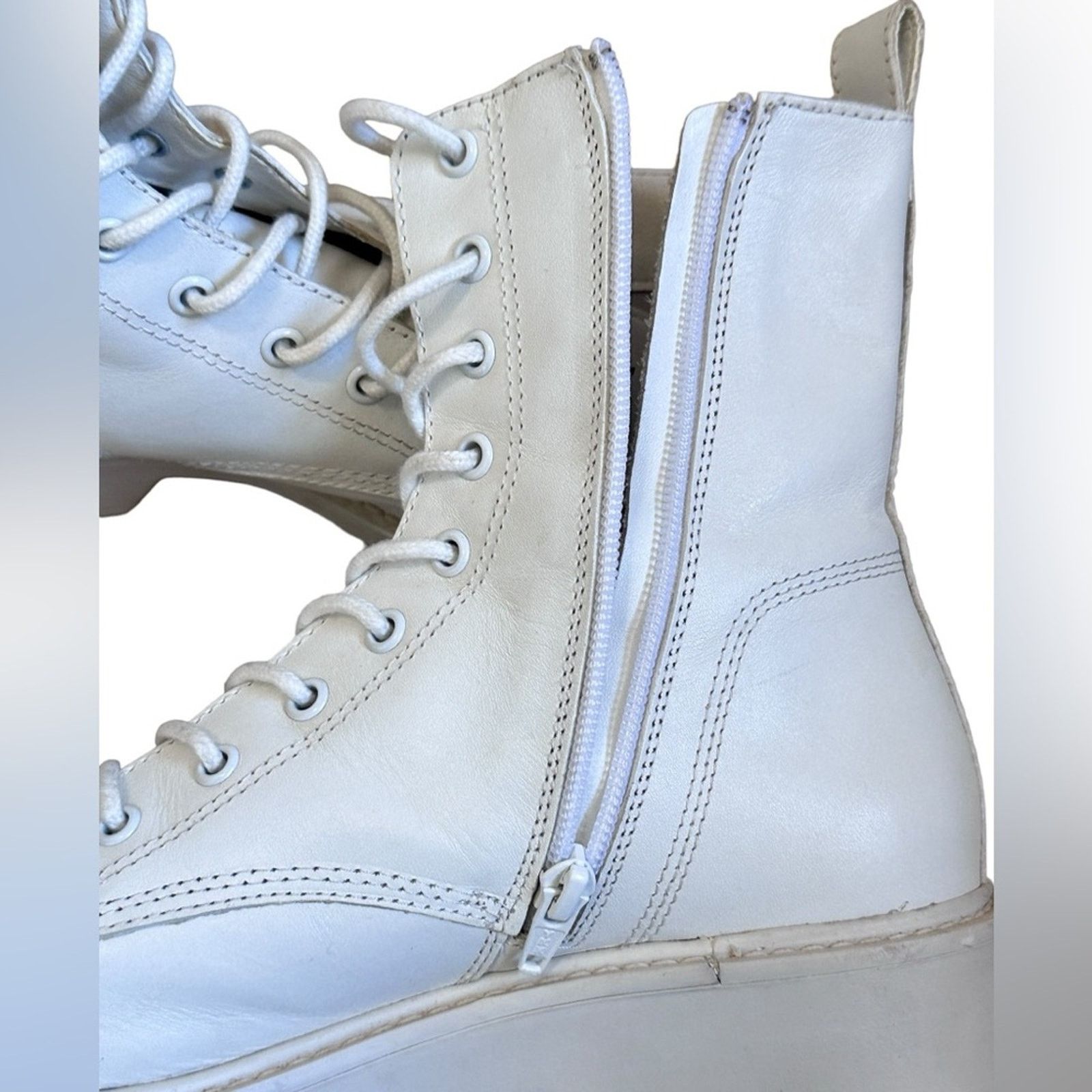 Steve Madden Steve Madden Tornado Combat Boot in White Size US 9 / IT 39 - 4 Thumbnail