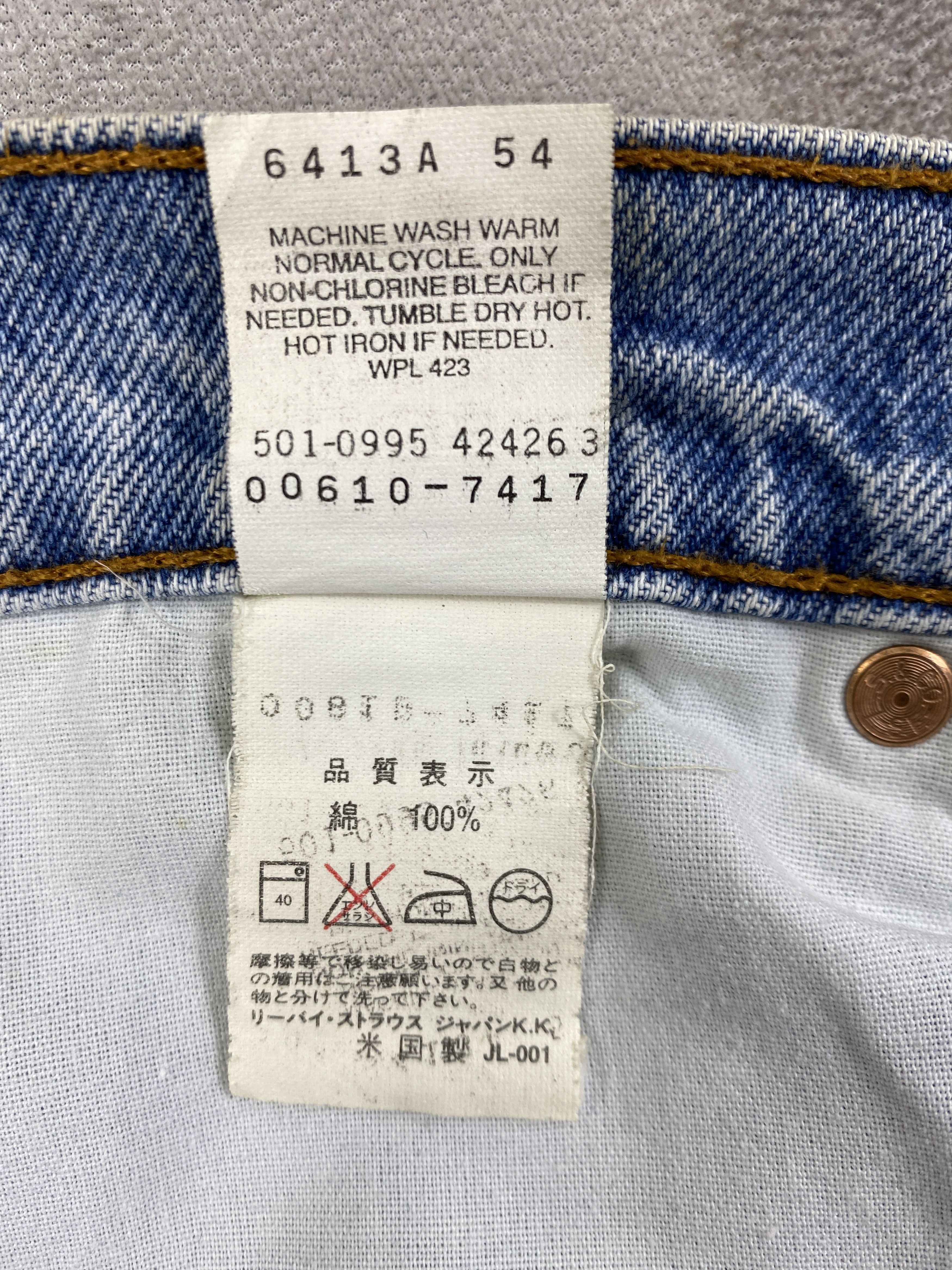 Levi's 90’s Distressed Blue Vintage Levi's 610 USA 33x29.5 JN866 Size US 33 - 10 Thumbnail