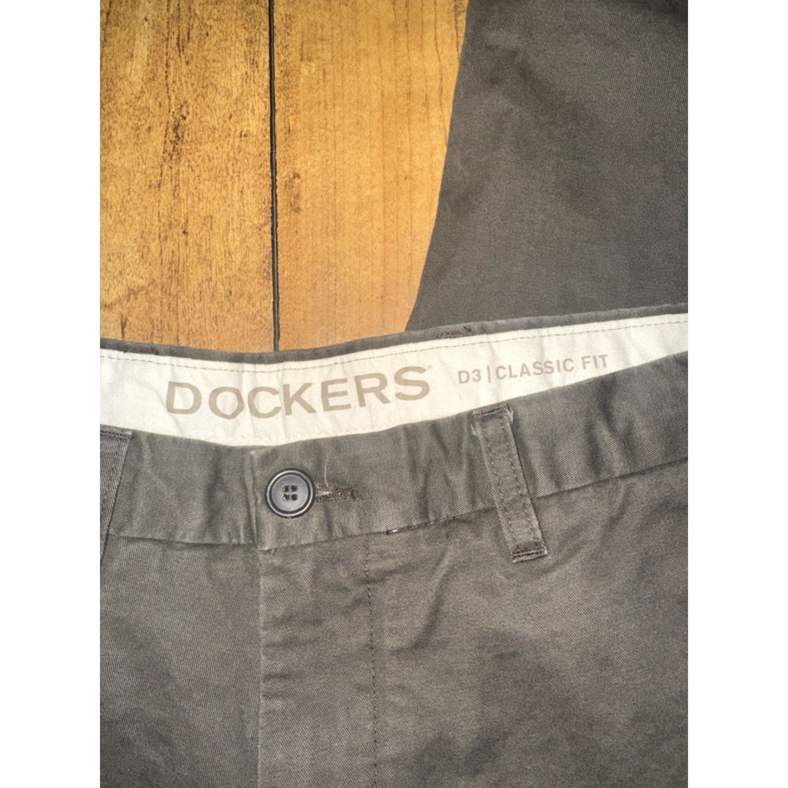 Dockers DOCKERS D3 Classic Fit Chino Pants Mens 33x30 Brown Taupe Size US 33 - 5 Thumbnail