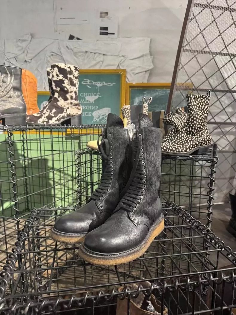 Rick Owens Rick Owens 18ss Army lace-up boot 2504-Nextarrow Size US 9 / EU 42 - 1 Thumbnail