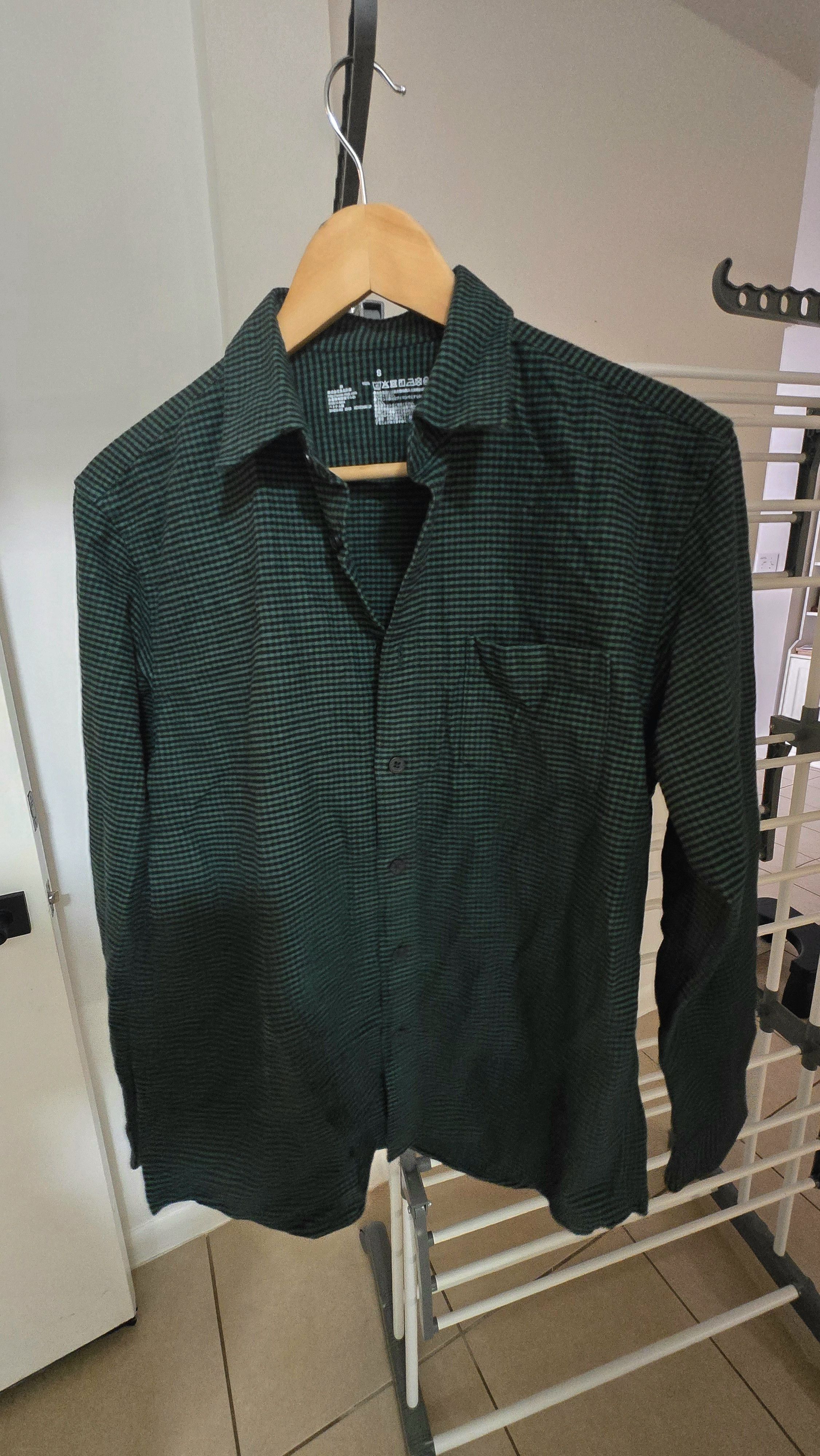 Muji Green + Black Checkered Flannel Size US S / EU 44-46 / 1 - 1 Preview
