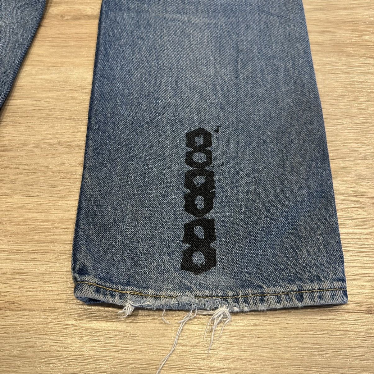Lee Custom 1of1 Denim Jeans Ape Spit Y2K 36x32 Size US 36 / EU 52 - 14 Thumbnail