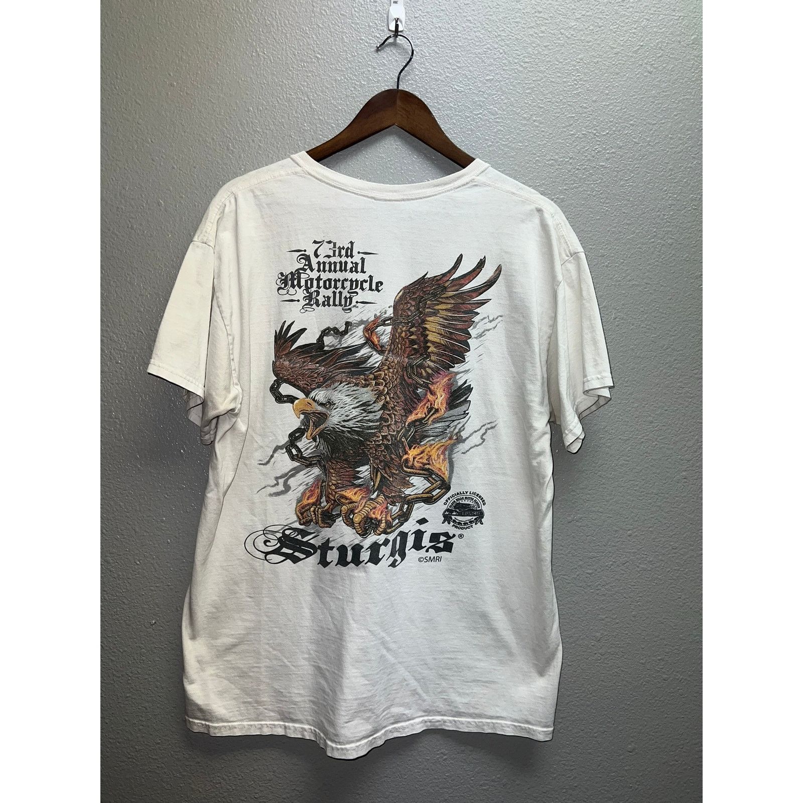 Vintage Womens Sturgis Rally Shirt Motorcycle Eagle Cut Neck Tee L Size L / US 10 / IT 46 - 6 Thumbnail