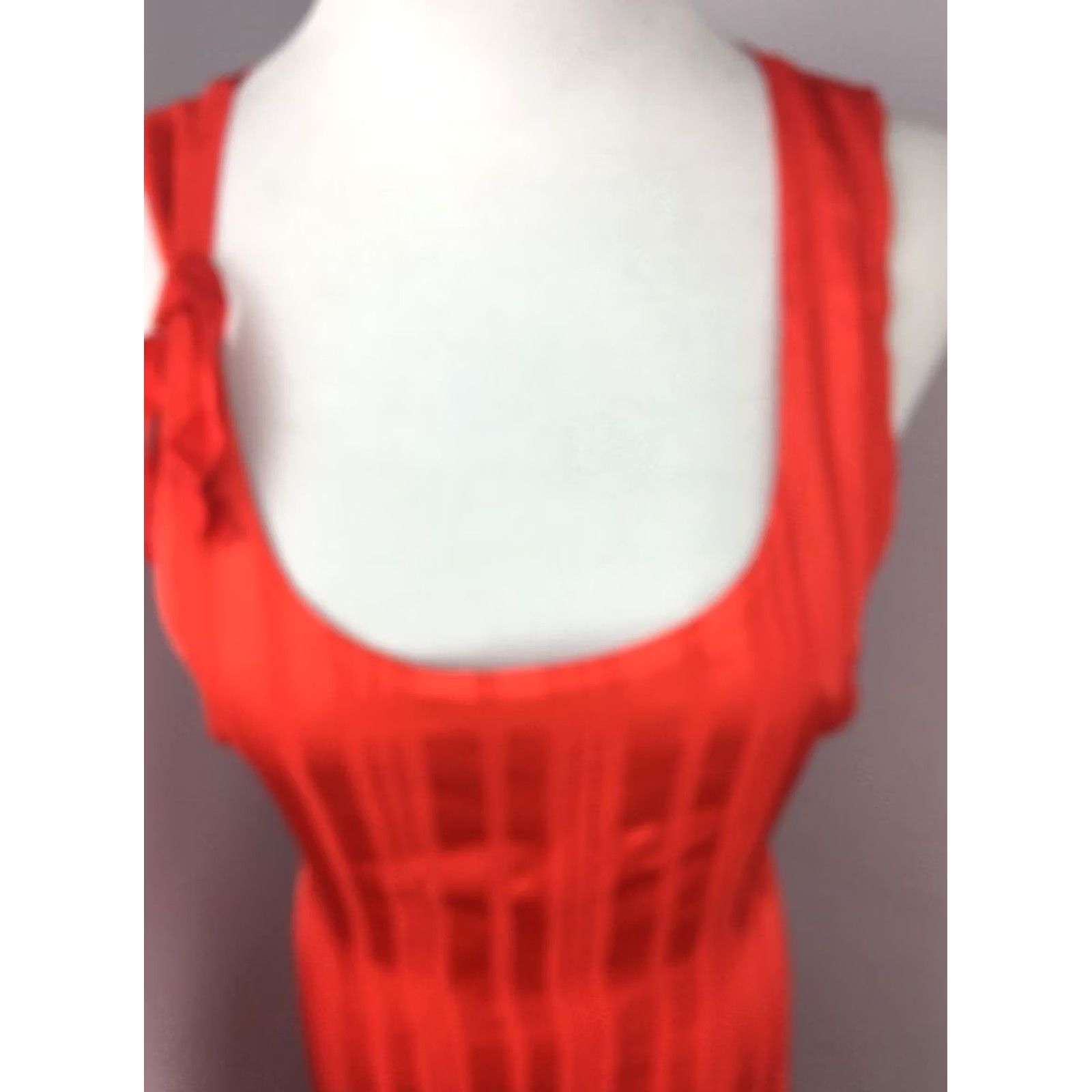 Vintage VINTAGE SPIEGEL Red Dress SHEATH Waterfall Striped 16 NWT Knee-Length Sleeveless Halter Blouson Dressy Womens Mens? Size XXL / US 16-18 / IT 52-54 - 3 Thumbnail