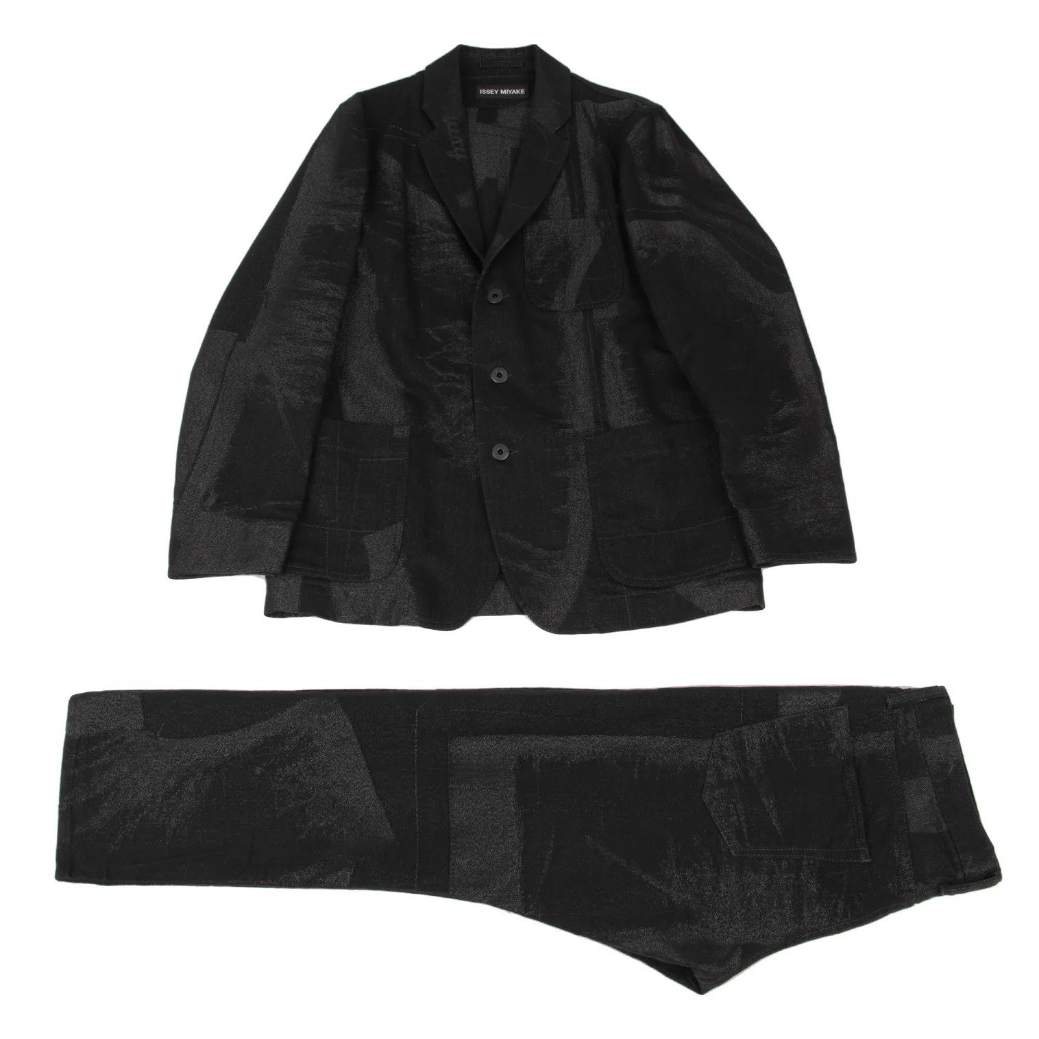 Issey Miyake A-POC INSIDE Lamé Jacquard Denim Jacket Black Size 4 Size US XL / EU 56 / 4 - 16 Thumbnail