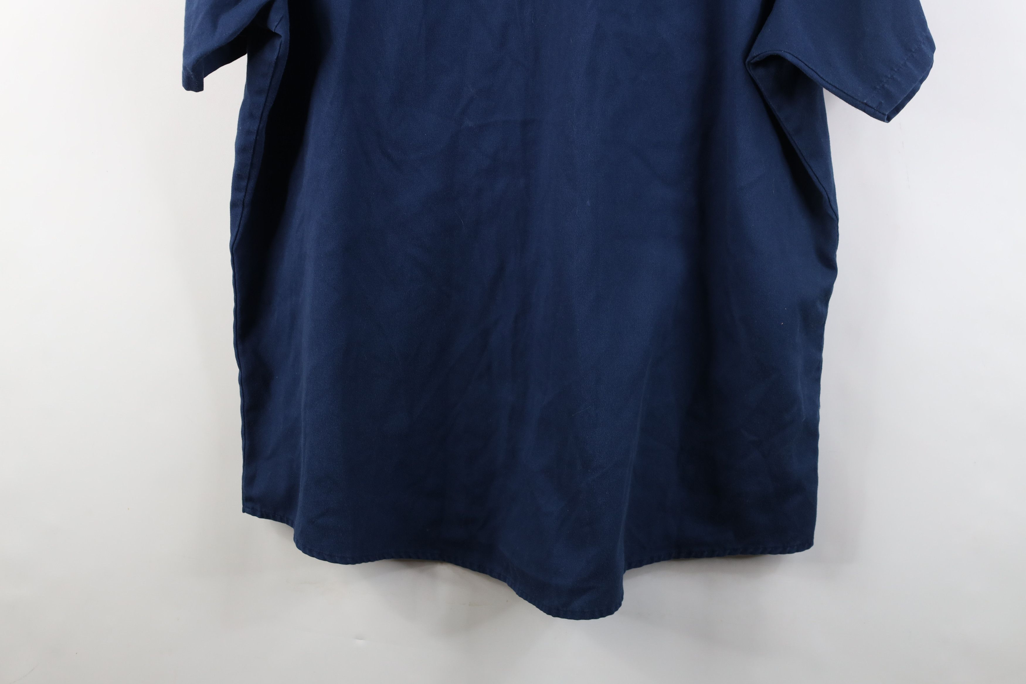 Vintage Vintage 90s Streetwear Workwear Mechanic Button Shirt Blue Size US XXL / EU 58 / 5 - 14 Thumbnail